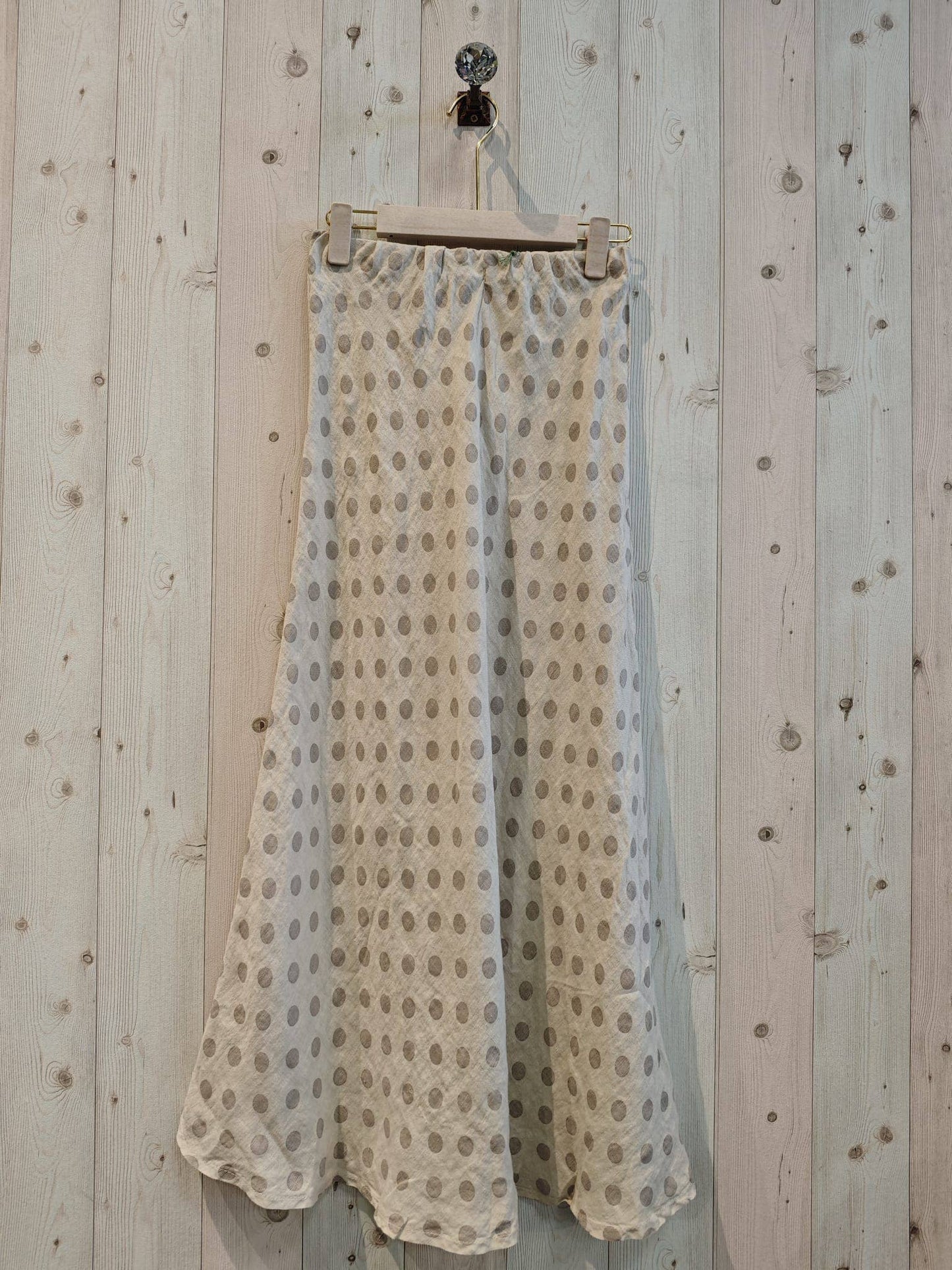 Italian Linen Polka Dot Skirt