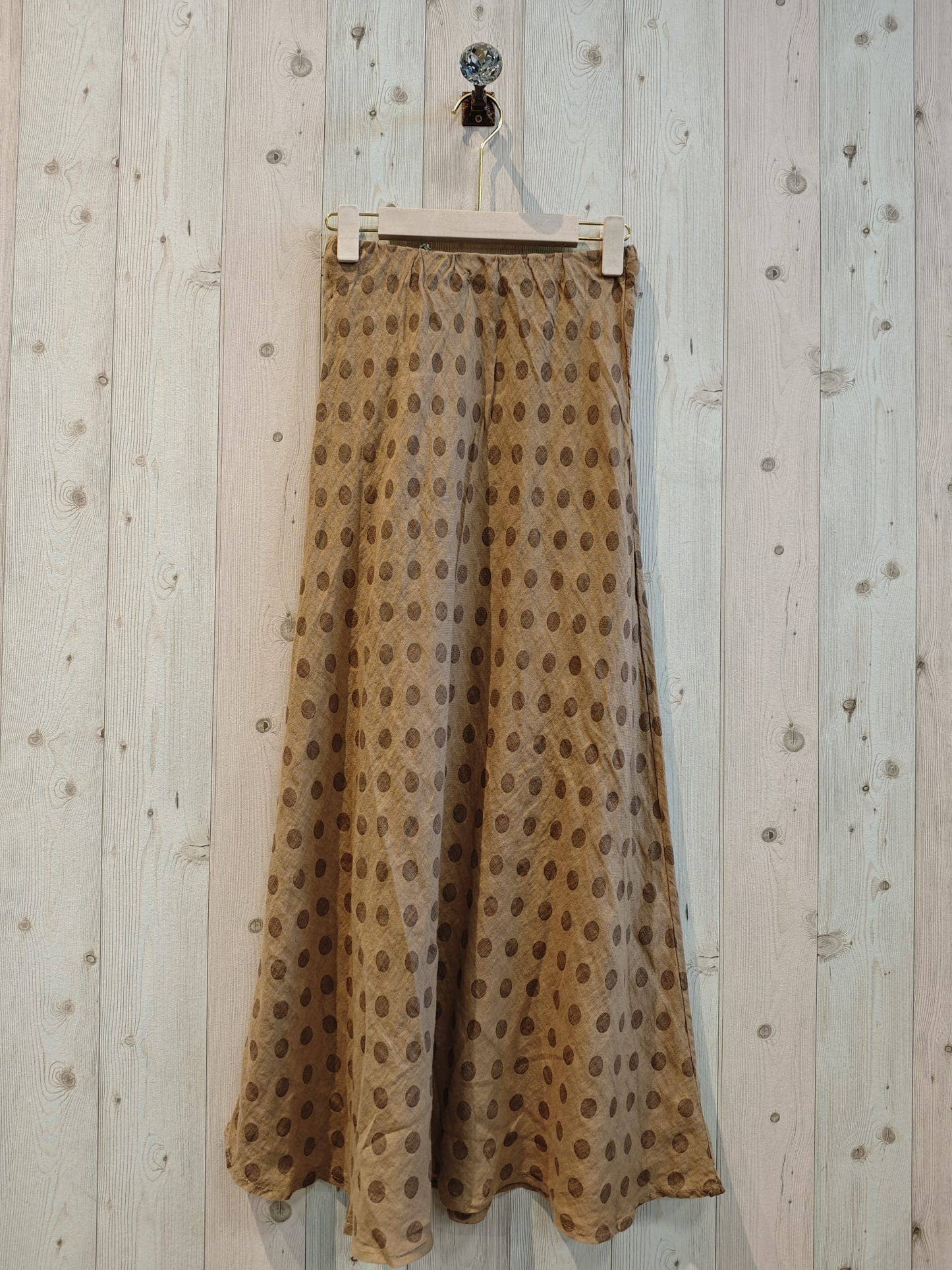 Italian Linen Polka Dot Skirt