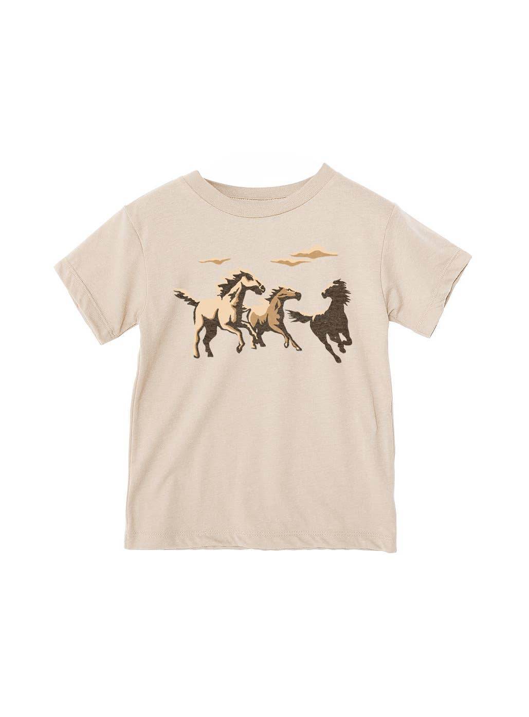 Wild Horses Western Kids Tee - SAUVAGE ZSA™
