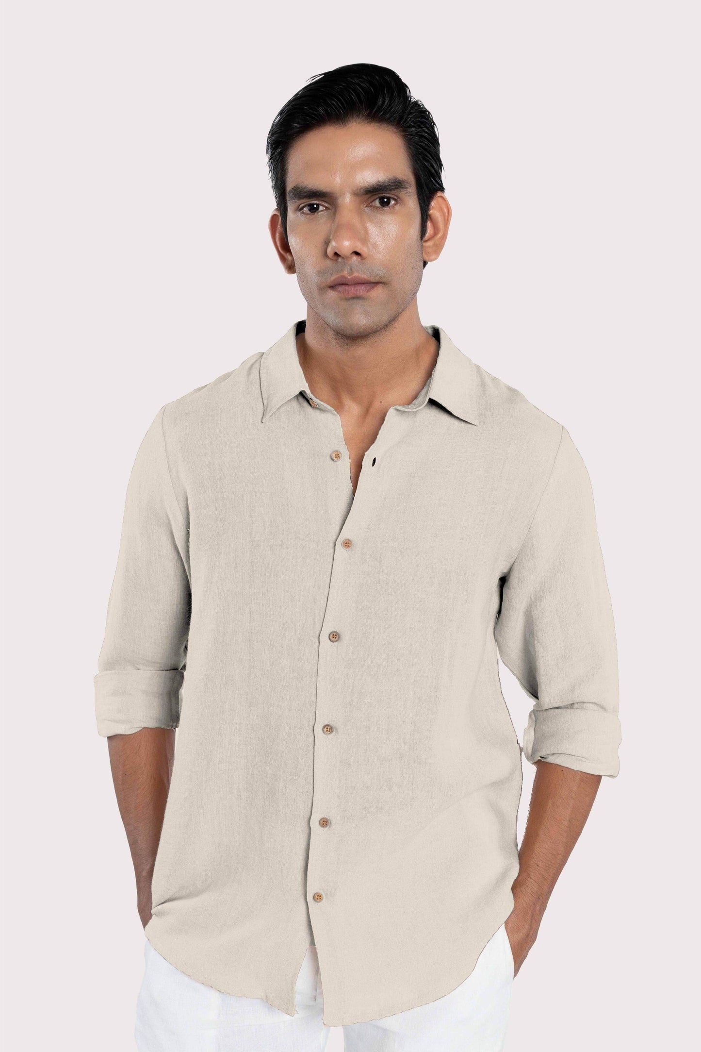 Linen Collared Shirt - SAUVAGE ZSA™