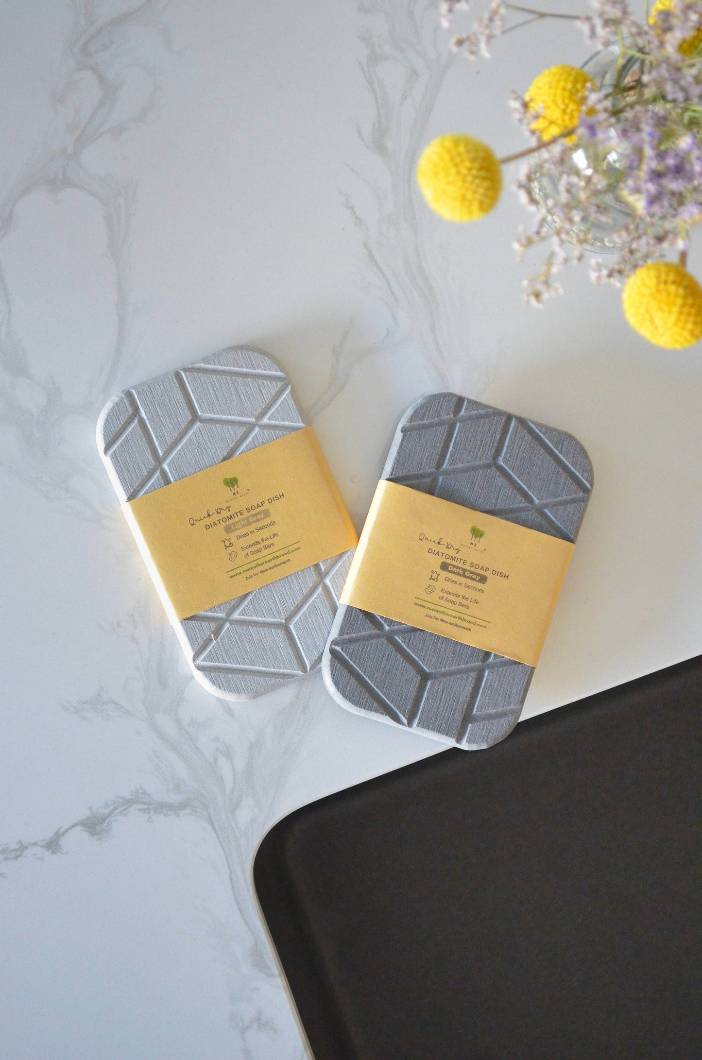 Geometric Quick-Dry Diatomite Soap Dish | Zero Waste | Eco - SAUVAGE ZSA™