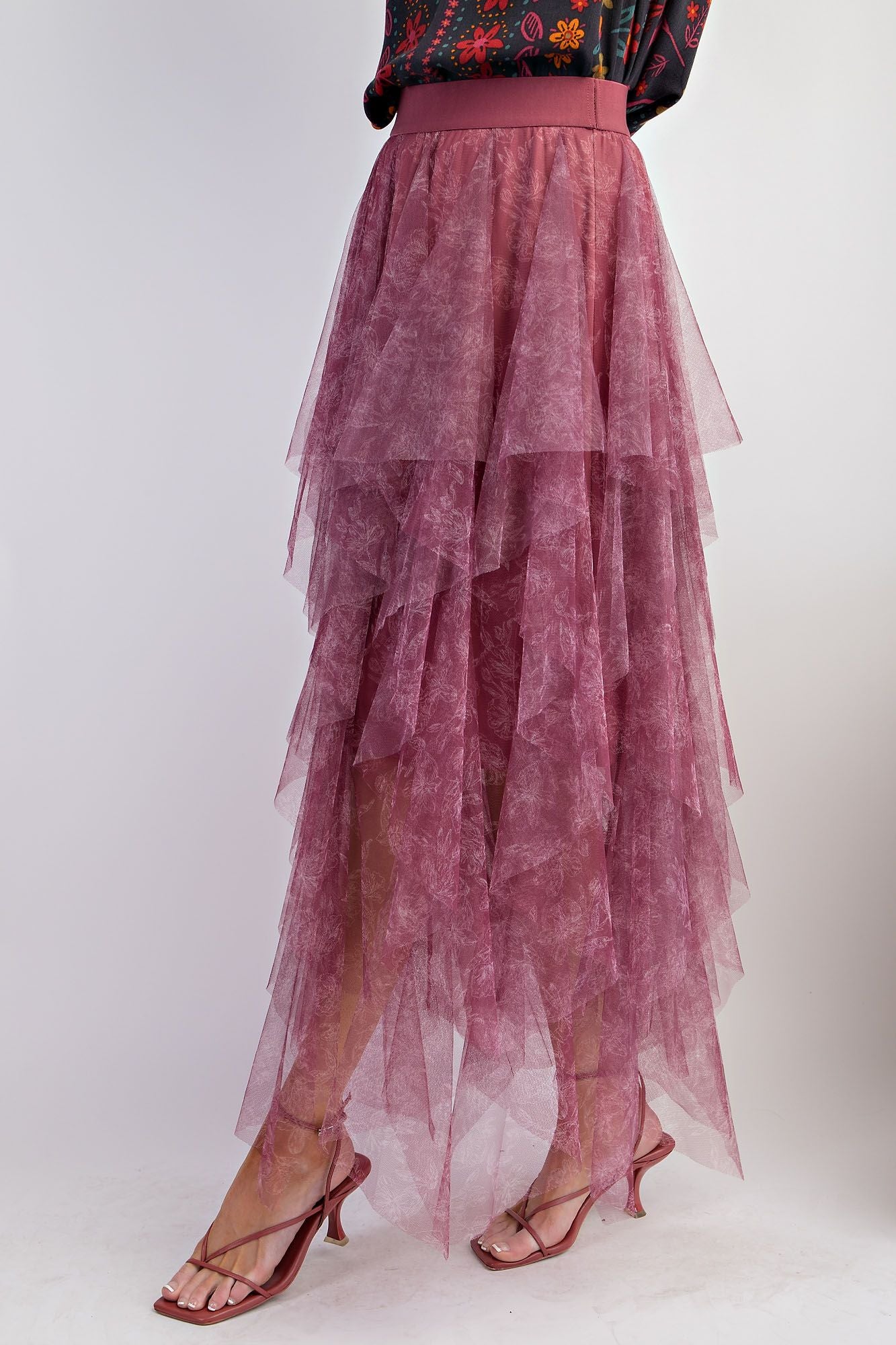 Floral Tulle Ballerina Skirt