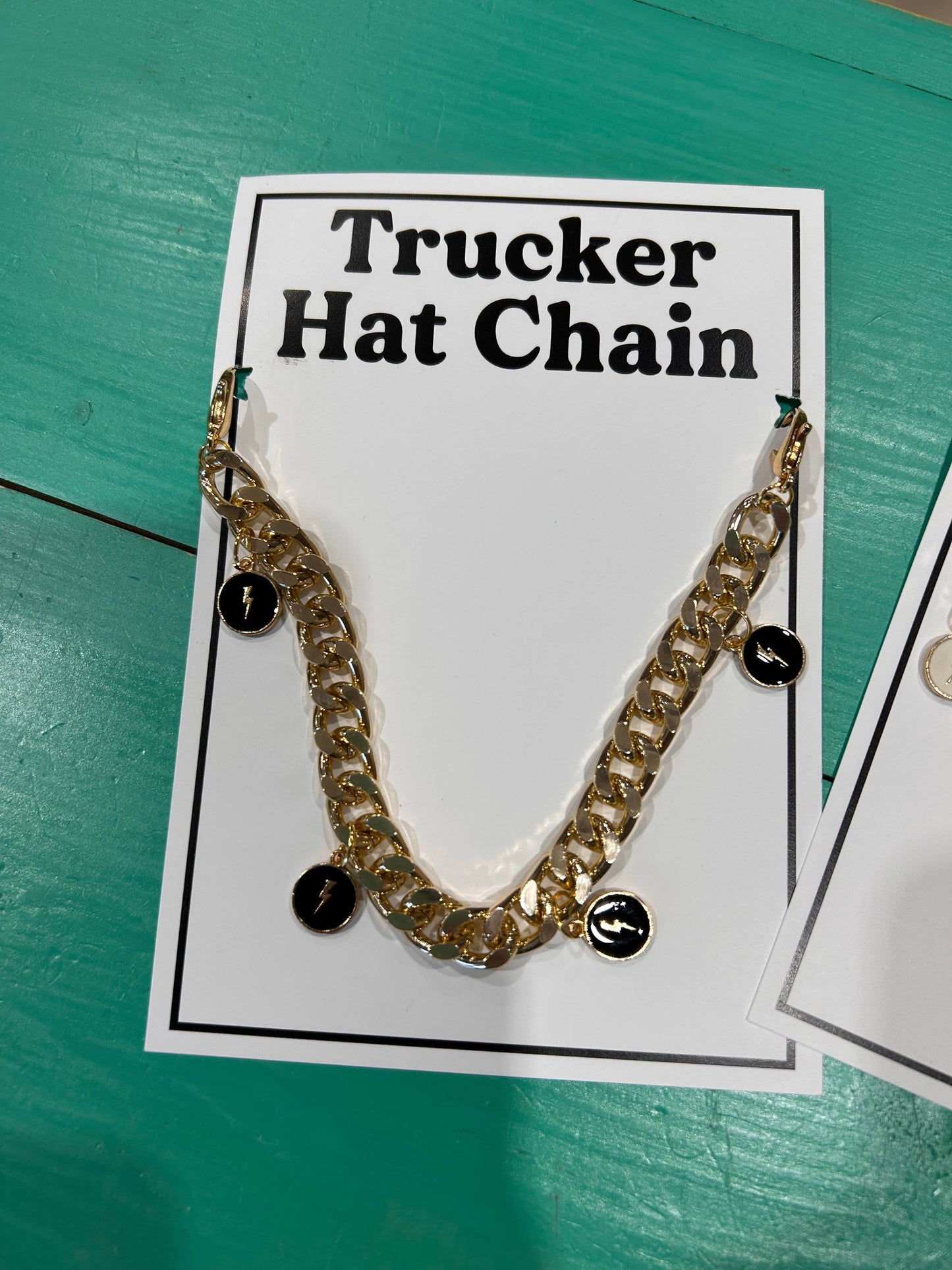 Gold Bolt Trucker Hat Chain - SAUVAGE ZSA™