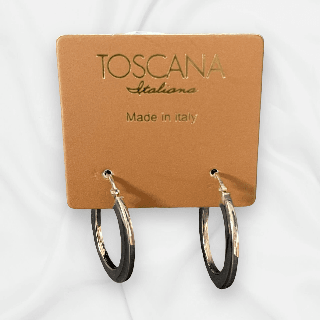 Italian Rose Gold Asymmetrical Hoop Earrings - SAUVAGE ZSA™