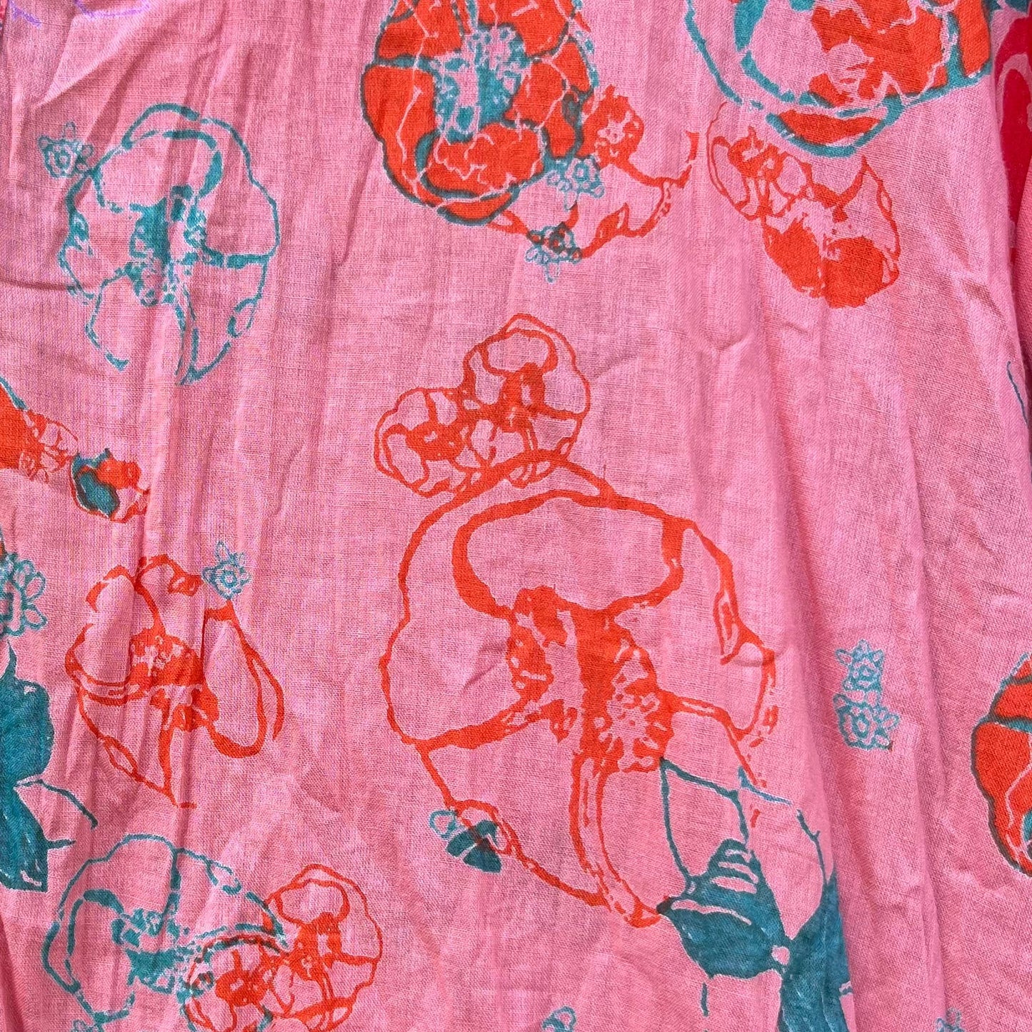 3/4 Sleeve Crinkle Top Papillon Pink