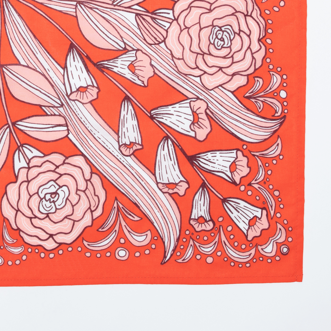 Greta - Red Flowers Bandana - SAUVAGE ZSA™