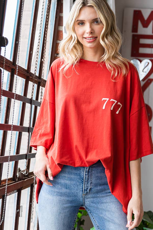 777 Lucky! Oversized Graphic Tee