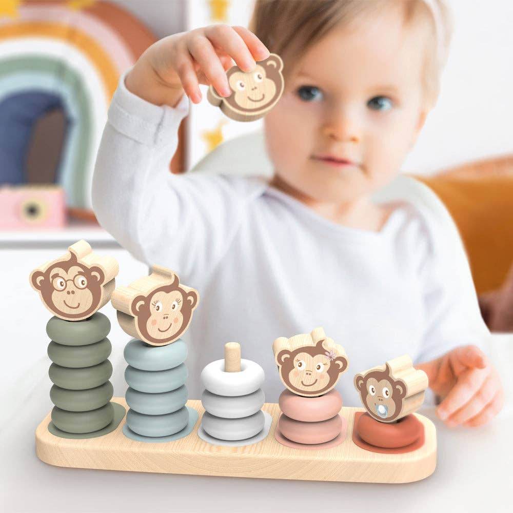 Monkey Family Stacker - Activity Toy - SAUVAGE ZSA™
