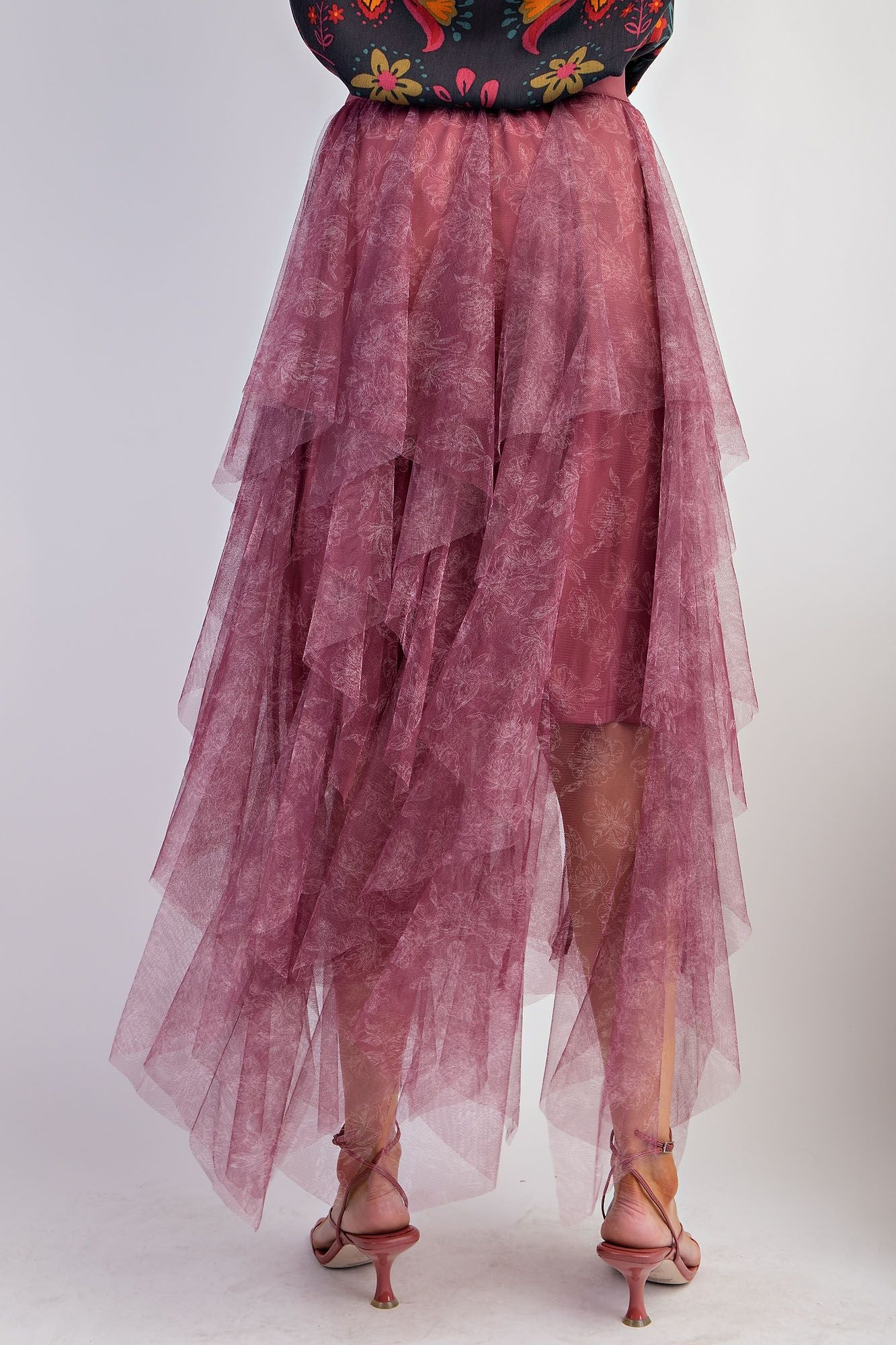 Floral Tulle Ballerina Skirt