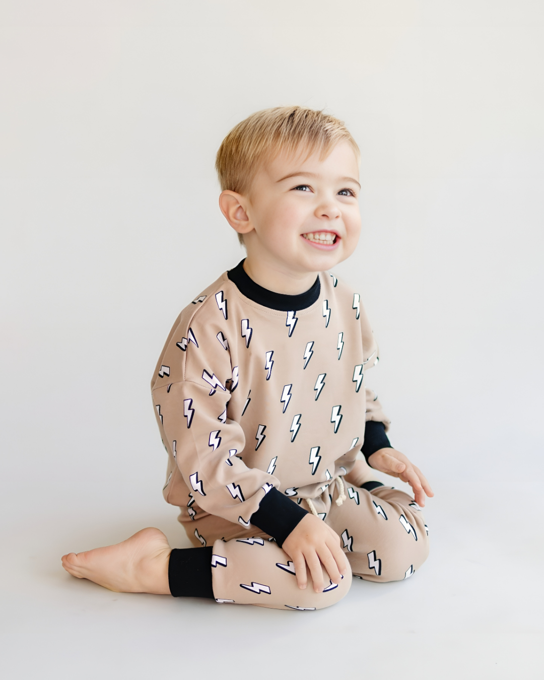 Kids Jogger Set with Lightning Bolts