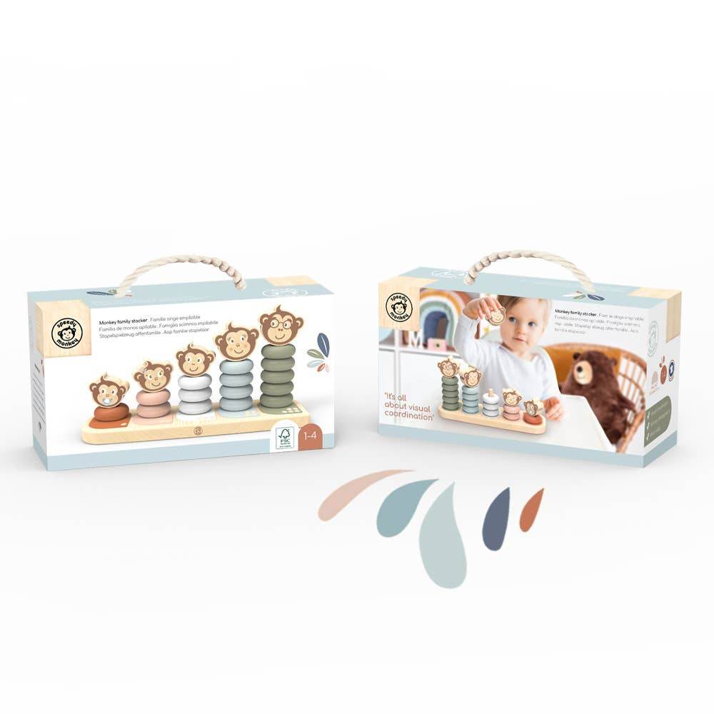 Monkey Family Stacker - Activity Toy - SAUVAGE ZSA™