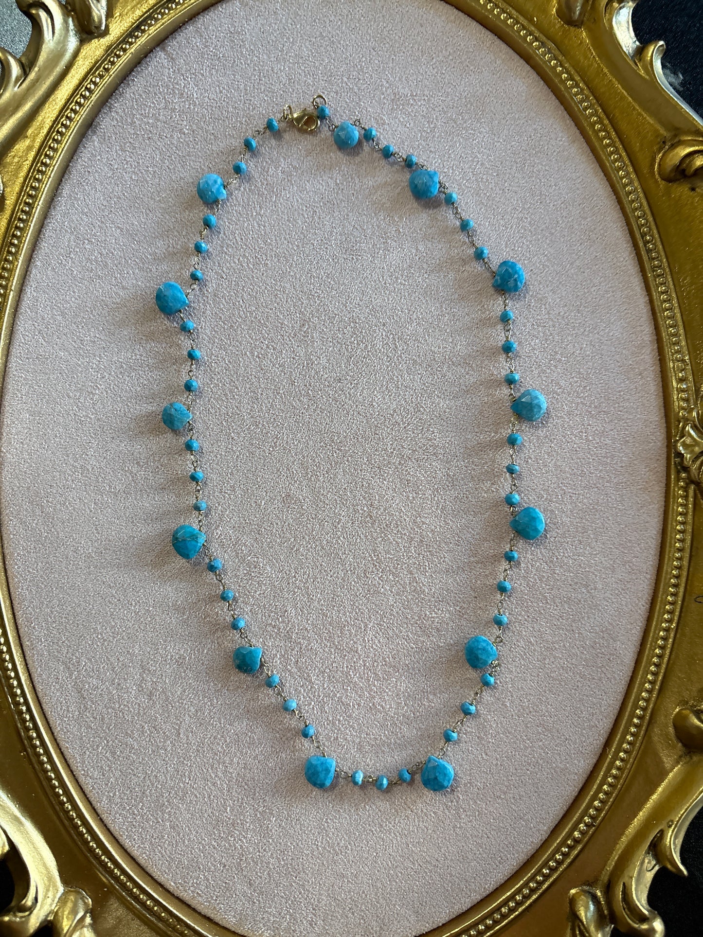 Parisienne Turquoise Beaded Necklace