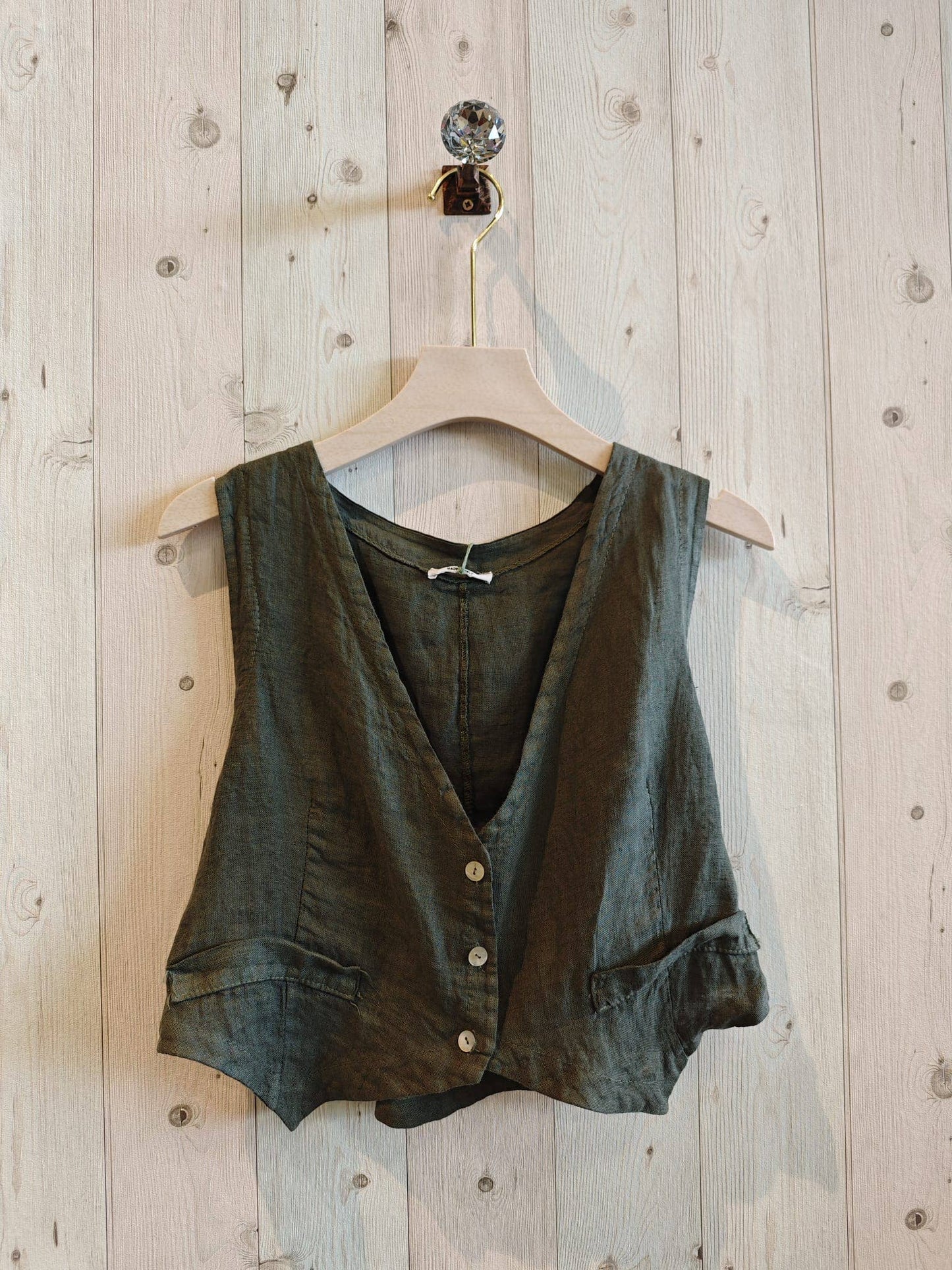 Comfortable Italian Linen Vest