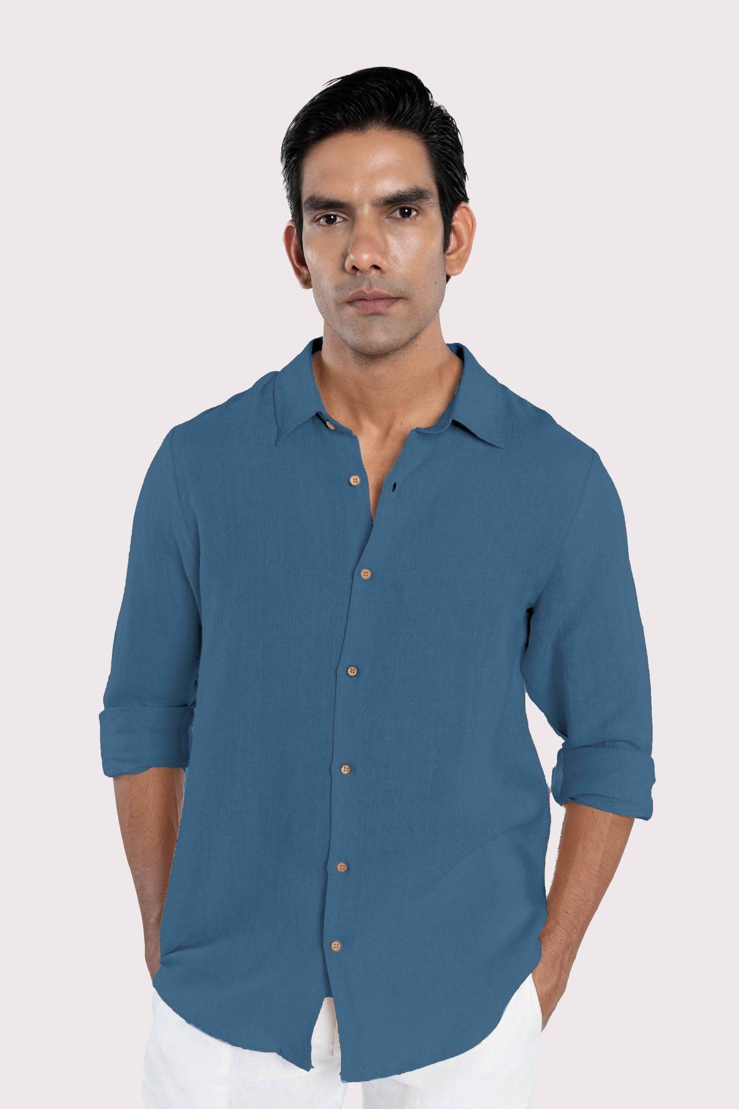 Linen Collared Shirt - SAUVAGE ZSA™