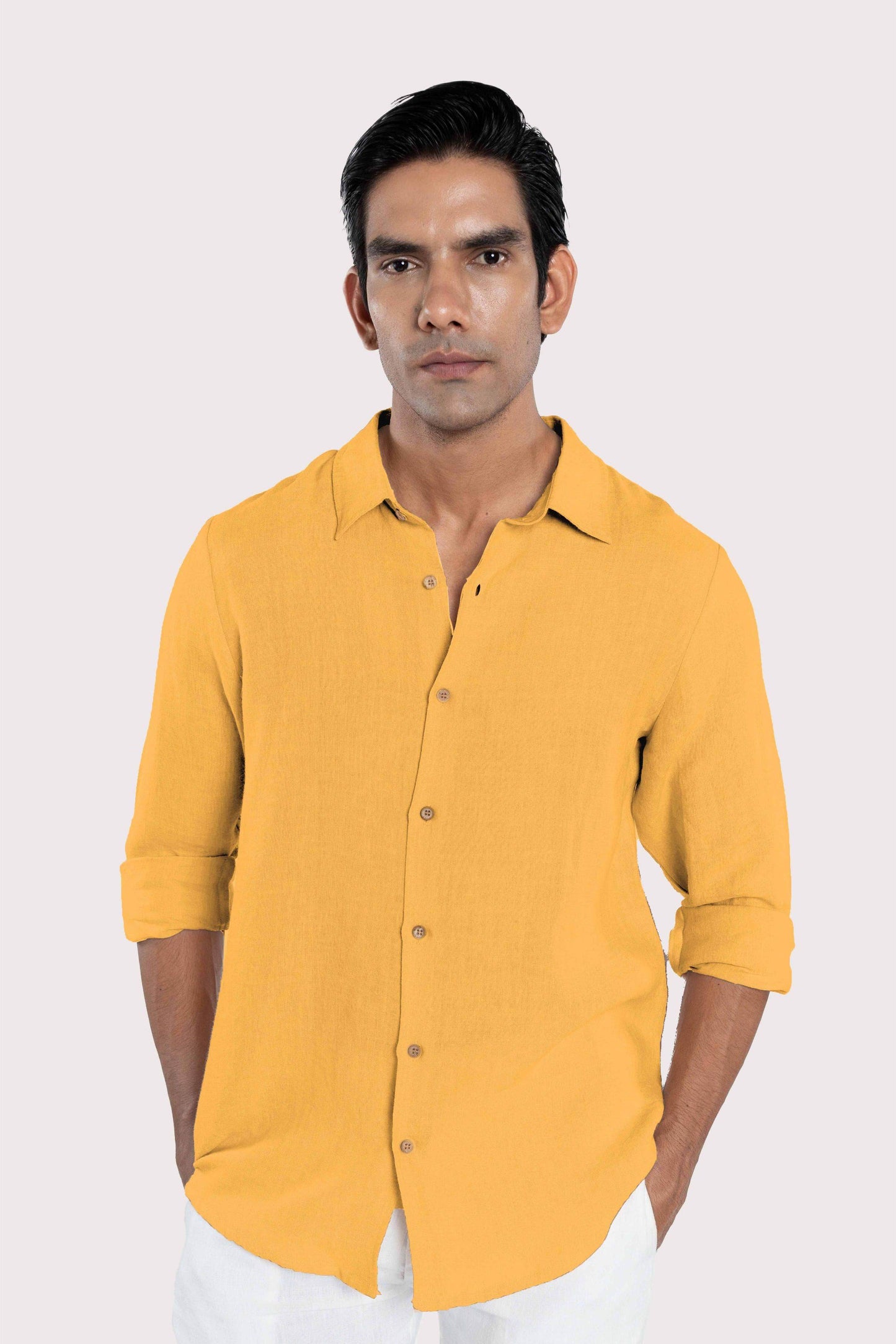 Linen Collared Shirt - SAUVAGE ZSA™