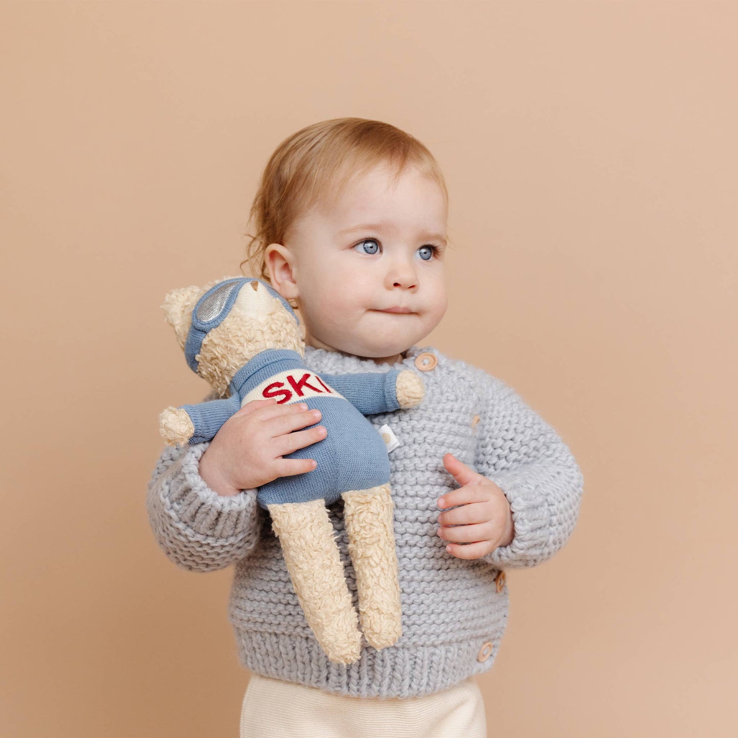 Plush Ski Bear - An Ecofriendly Stuffy - Perfect Baby Shower Gift, Kids Toy, Holiday Gift