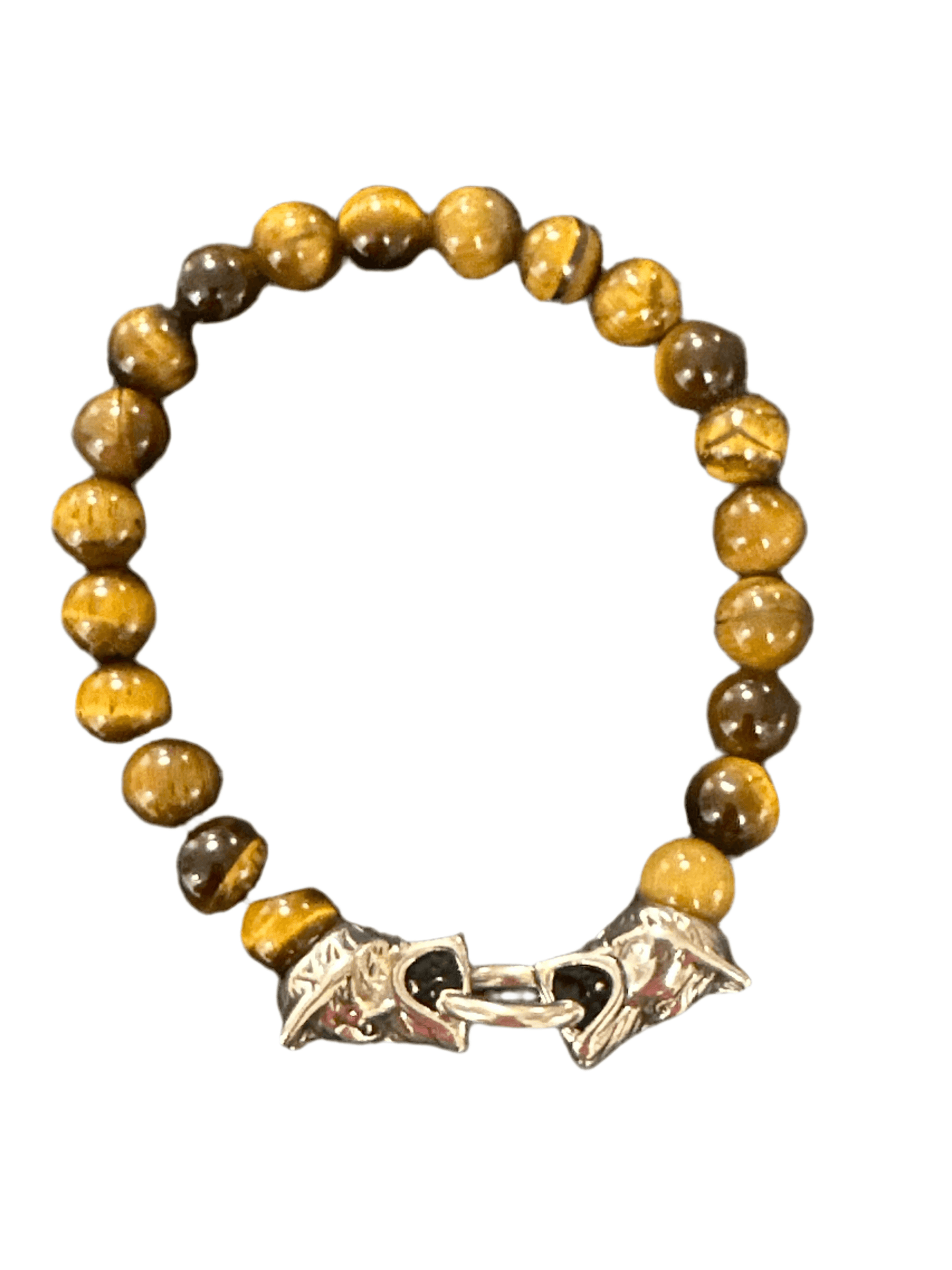 Genuine Stone and Stainless Steel Menswear Wolf Bracelet - SAUVAGE ZSA™
