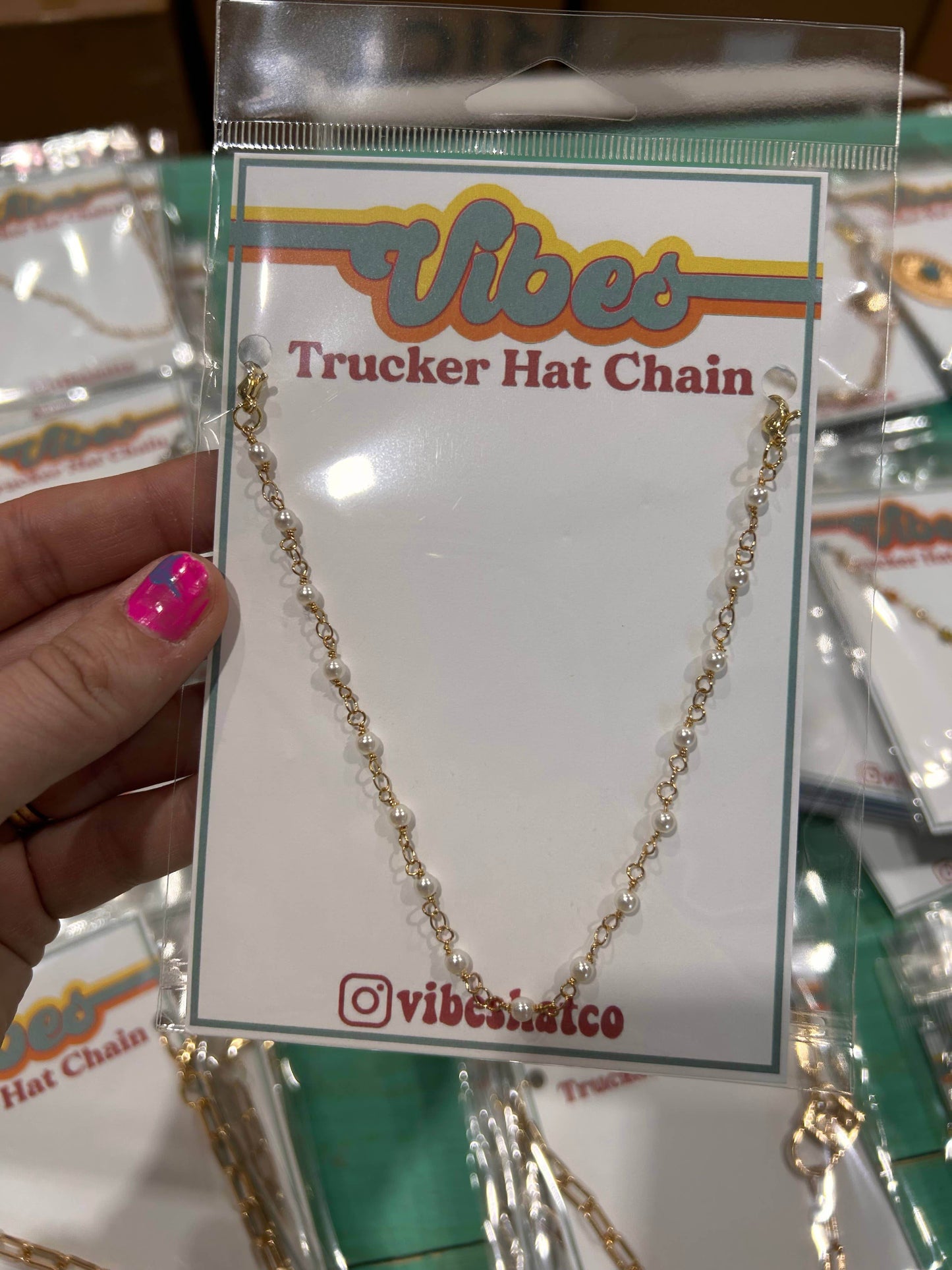 Dainty Pearl Trucker Hat Chain - SAUVAGE ZSA™