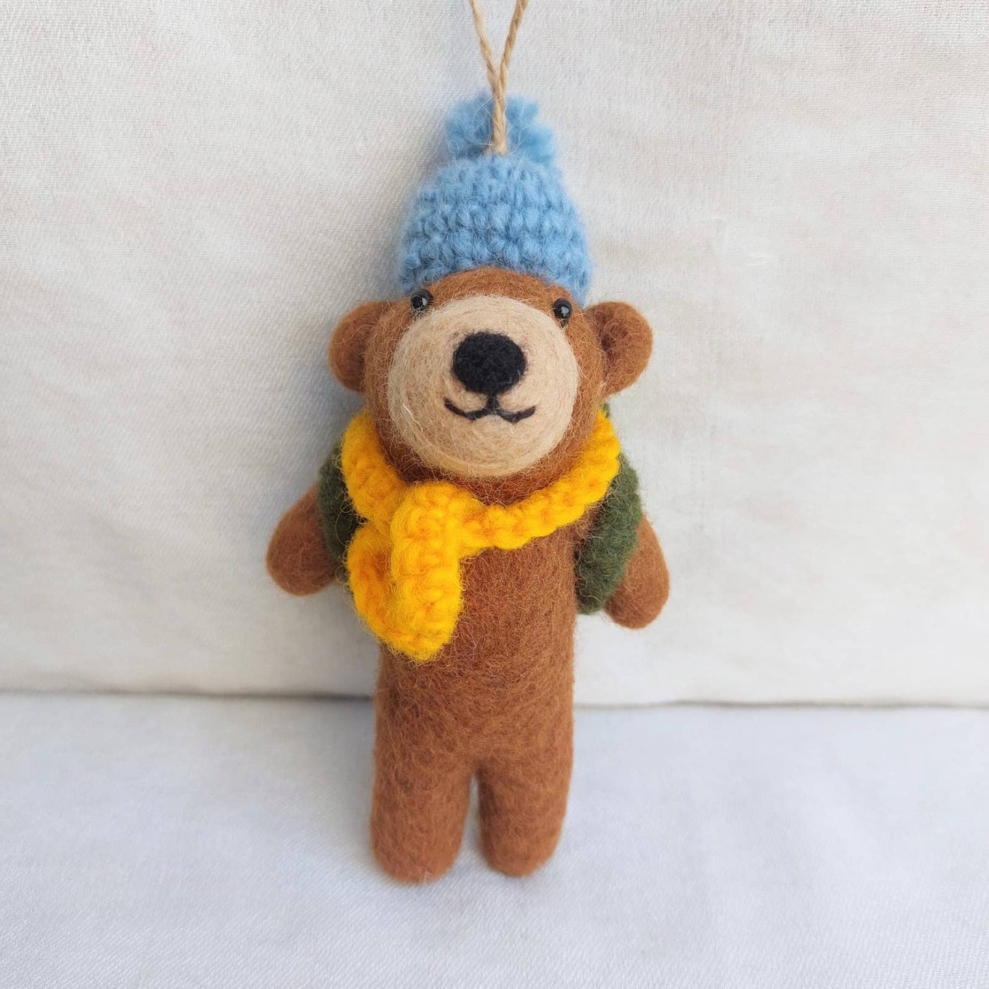 Handmade Felt Bear Ornament