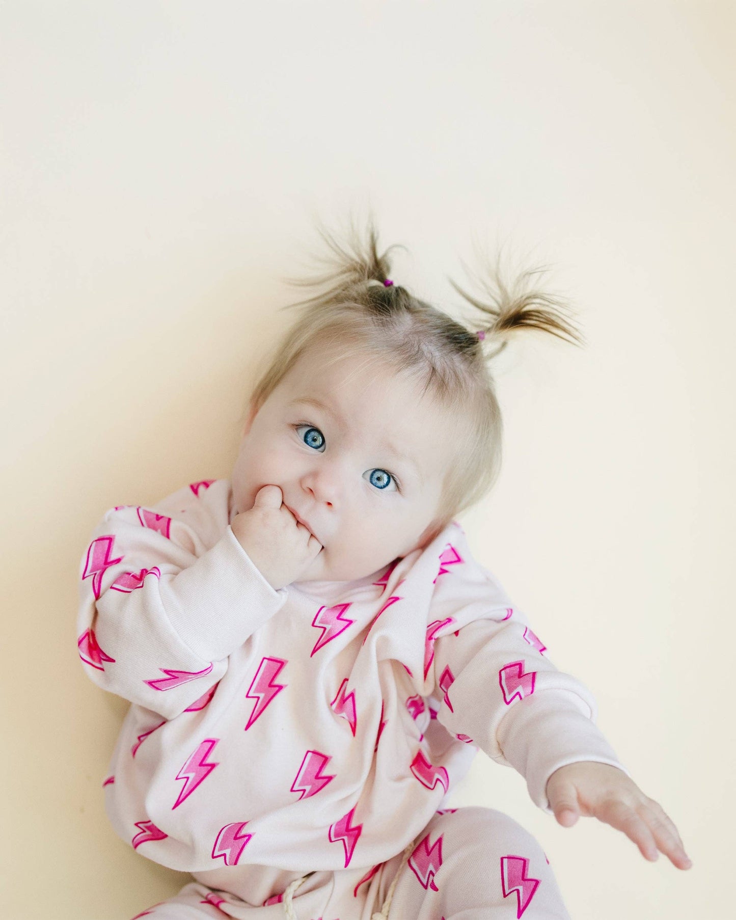 Kids Jogger Set with Pink Lightning Bolts