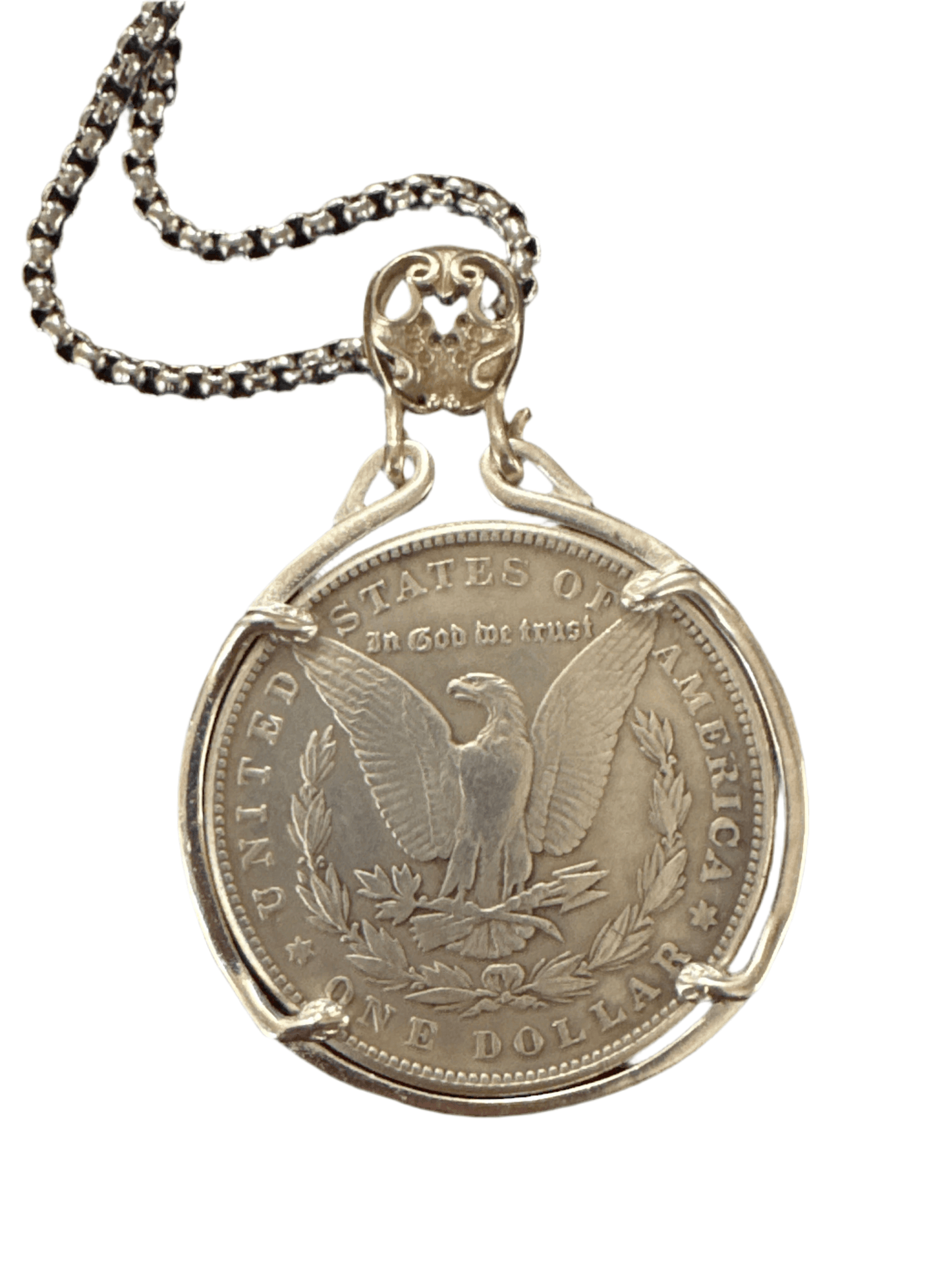 1921 Holy Grail Coin Necklace with Moveable Mechanism and Sword - SAUVAGE ZSA™