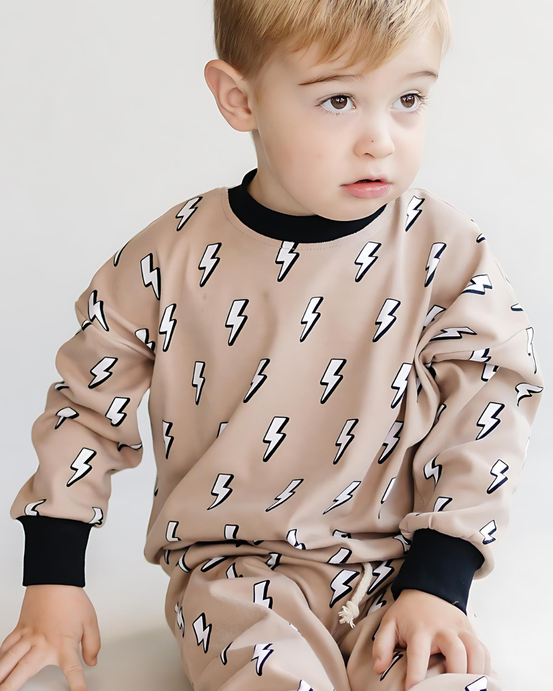 Kids Jogger Set with Lightning Bolts