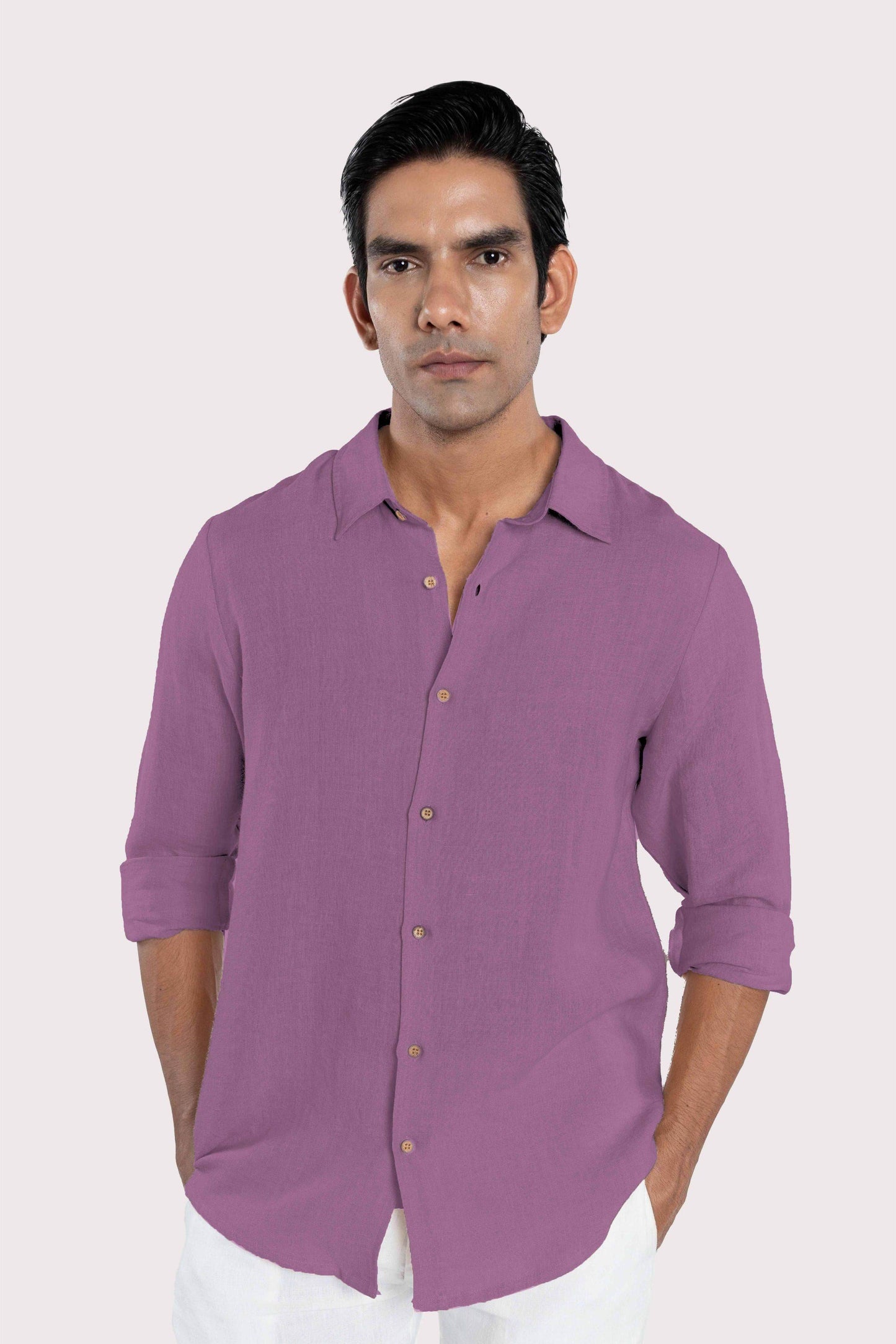 Linen Collared Shirt - SAUVAGE ZSA™