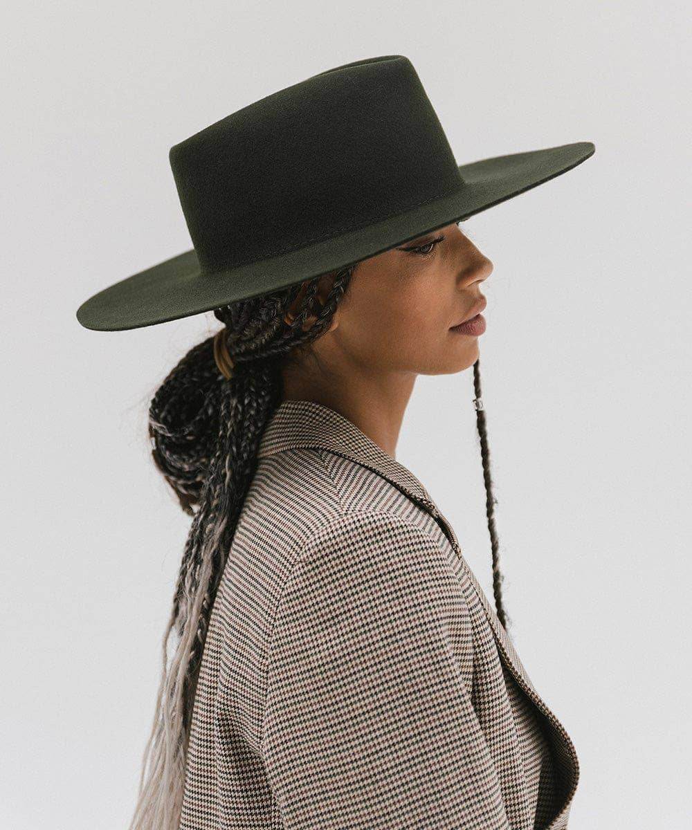 Wide Brim Triangle Crown Felt Hat - SAUVAGE ZSA™