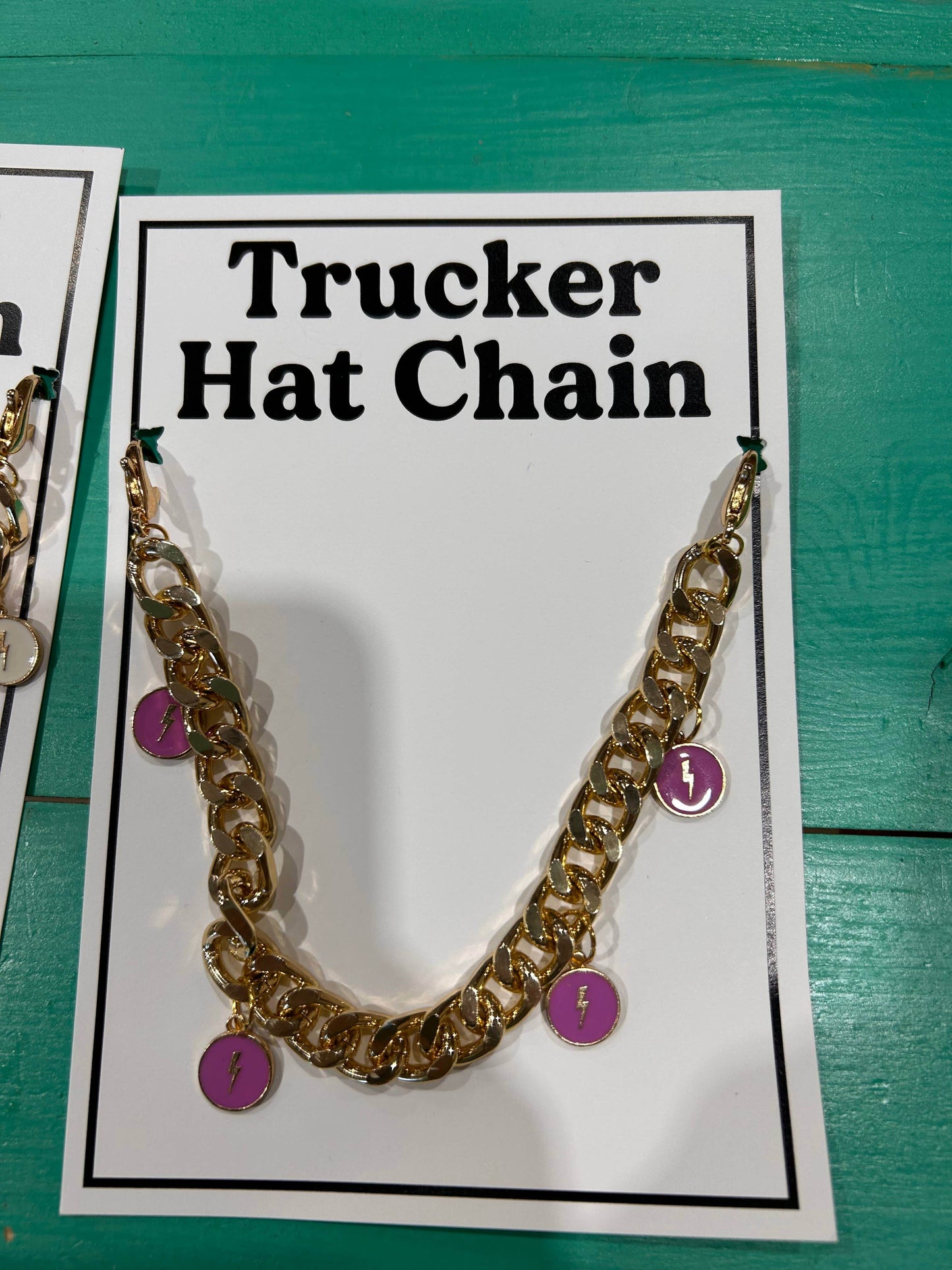 Gold Bolt Trucker Hat Chain - SAUVAGE ZSA™