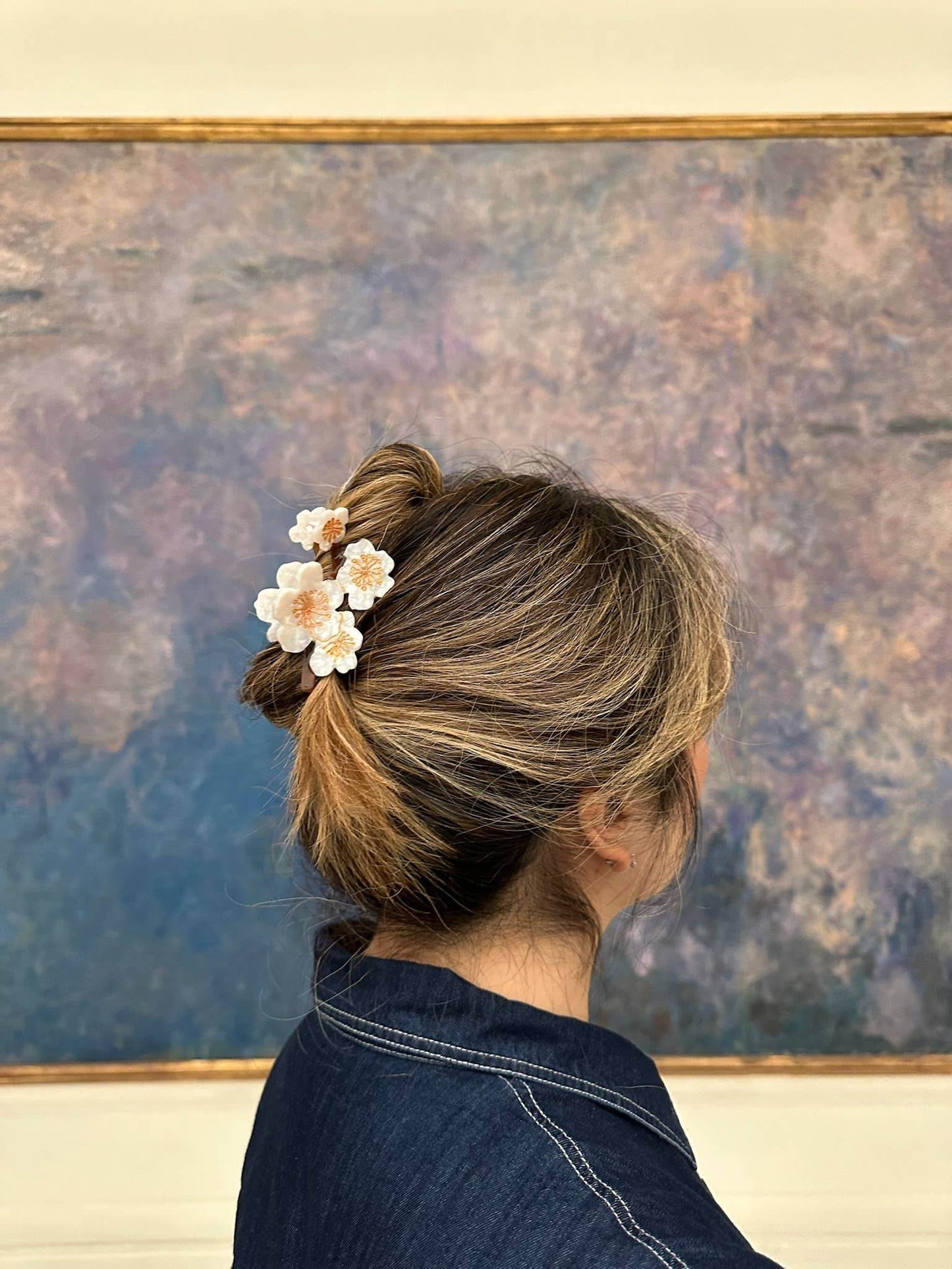 Hand-painted Cherry Blossoms Flower Claw Hair Clip | Eco - SAUVAGE ZSA™