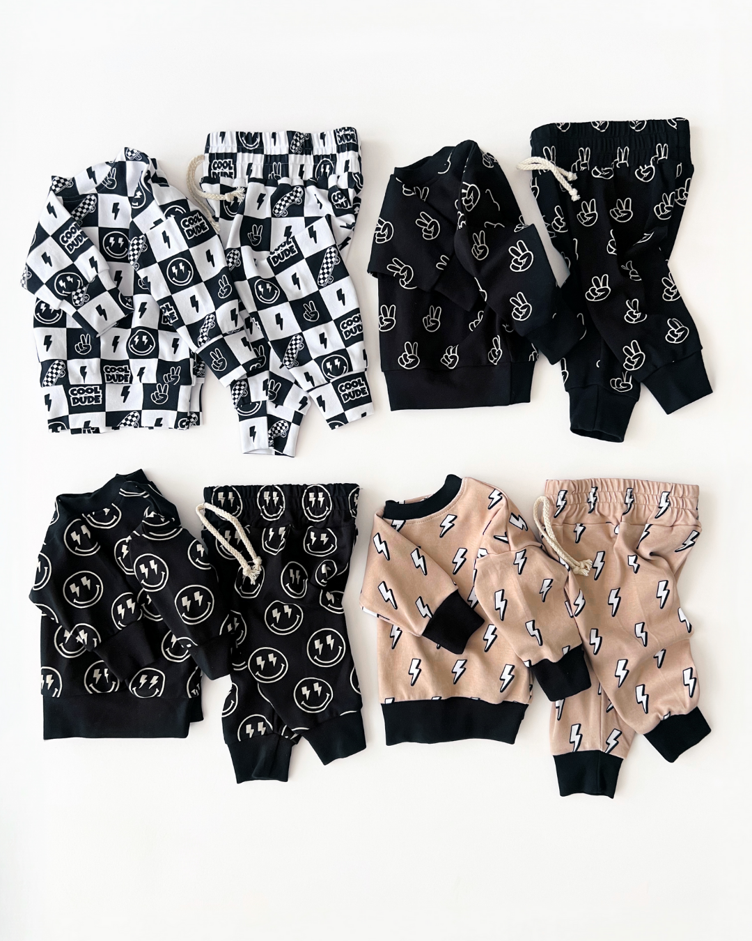 Kids Jogger Set with Lightning Bolts