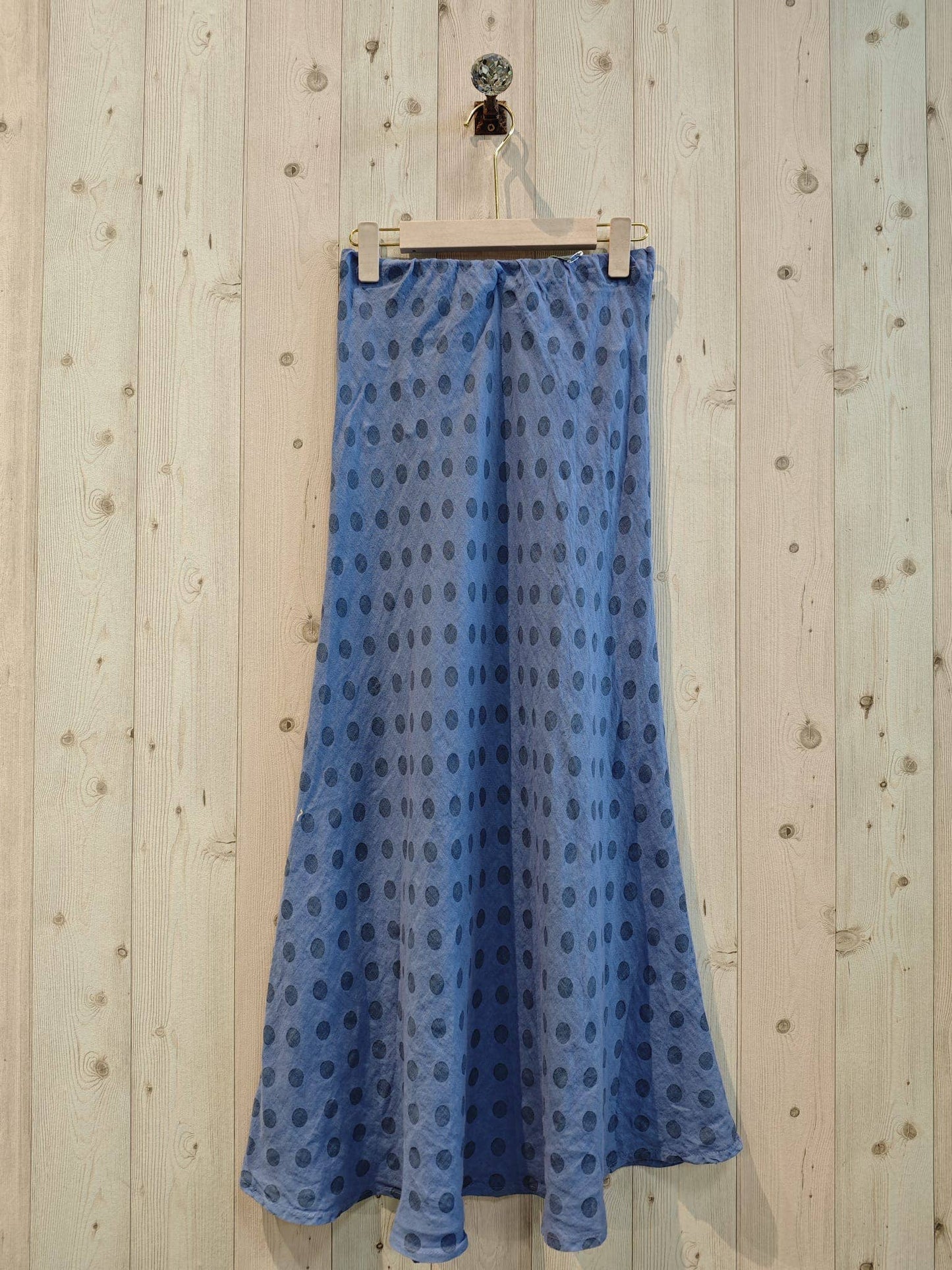 Italian Linen Polka Dot Skirt