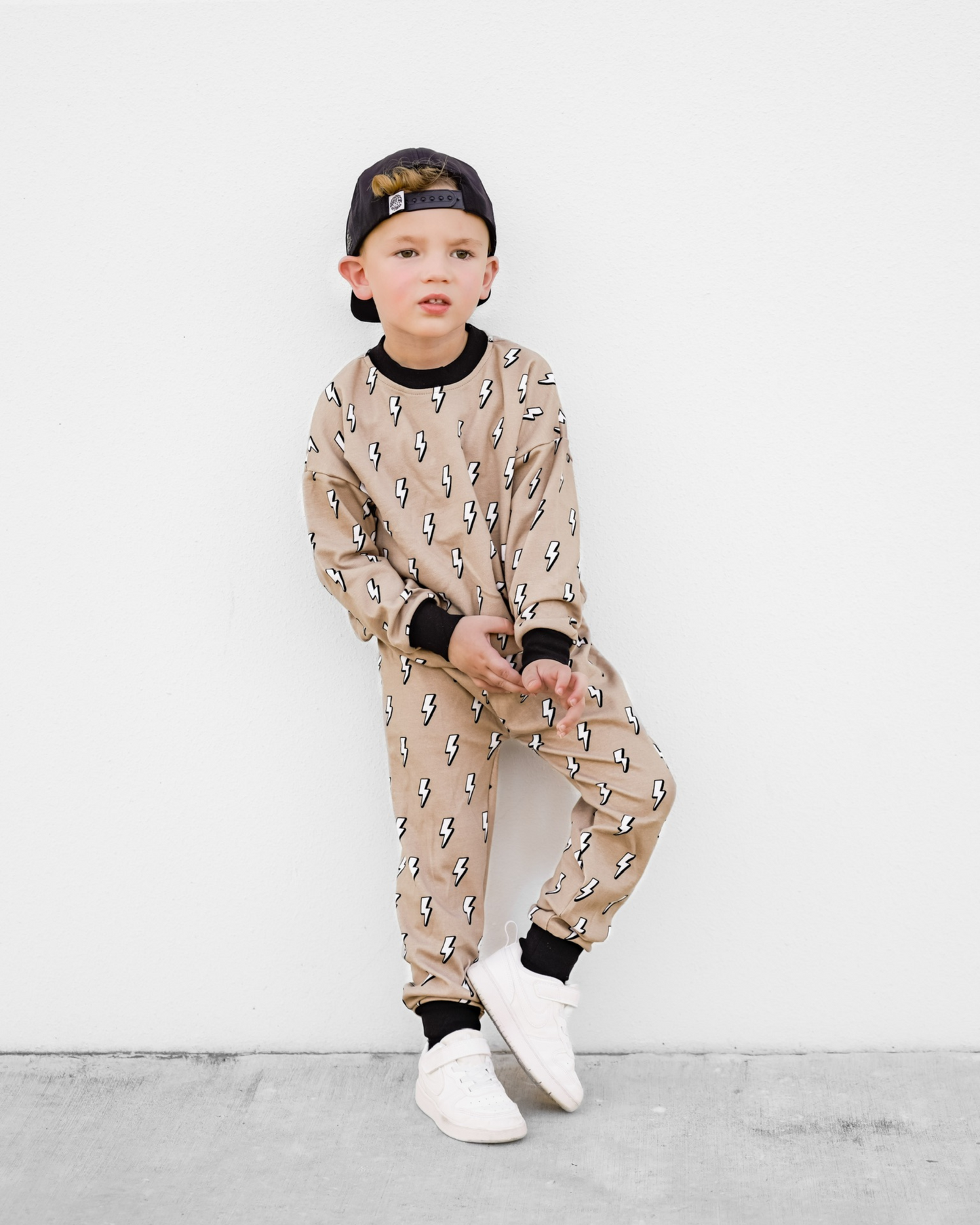 Kids Jogger Set with Lightning Bolts