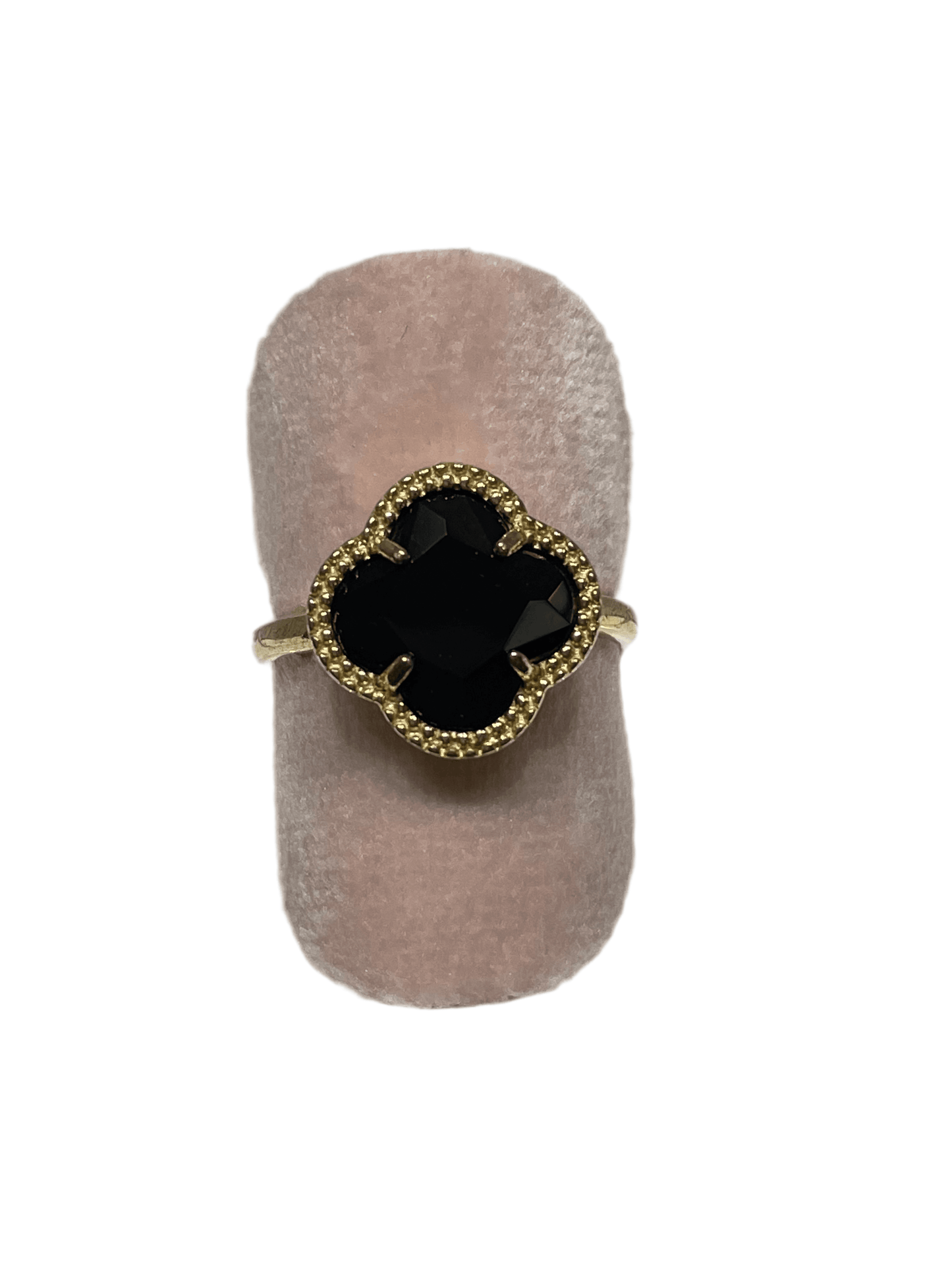 18K Gold Plated Ring with Genuine Stone Clover - SAUVAGE ZSA™