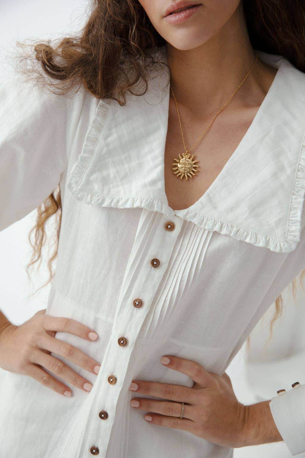 Sun And Moon Necklace In Gold - SAUVAGE ZSA™