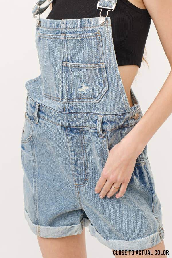 Denim Overall Shorts - SAUVAGE ZSA™