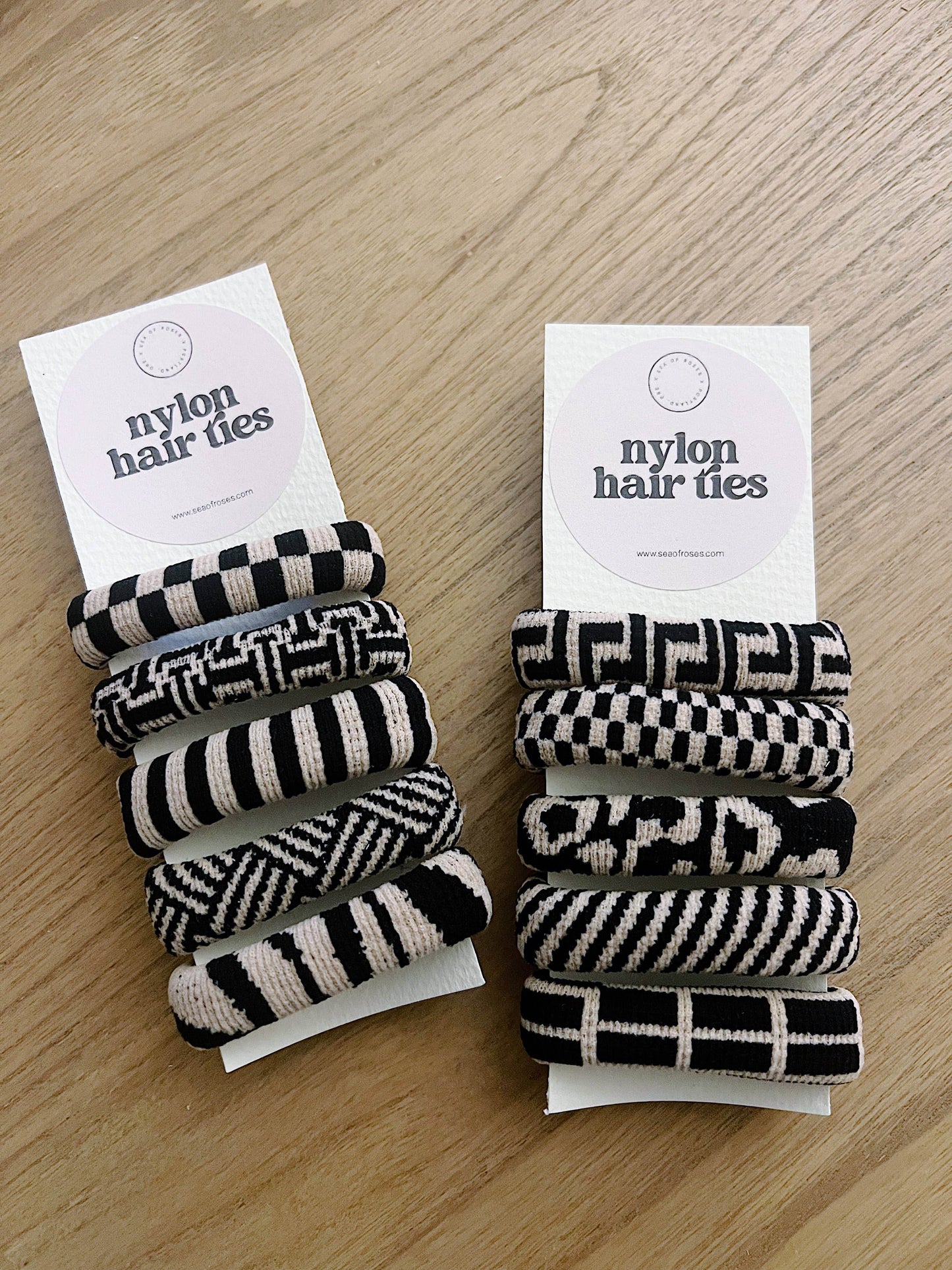 Hair tie pack - black/tan - SAUVAGE ZSA™