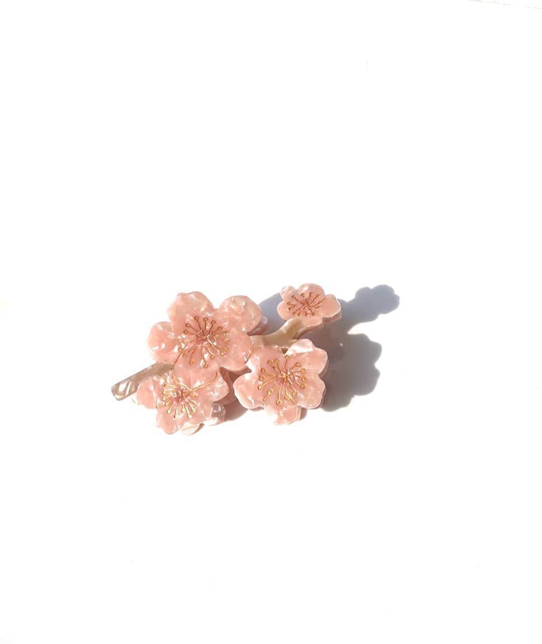 Hand-painted Cherry Blossoms Flower Claw Hair Clip | Eco - SAUVAGE ZSA™