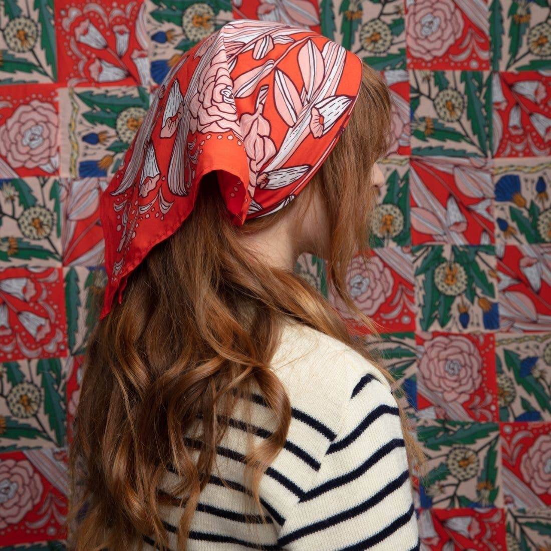 Greta - Red Flowers Bandana - SAUVAGE ZSA™