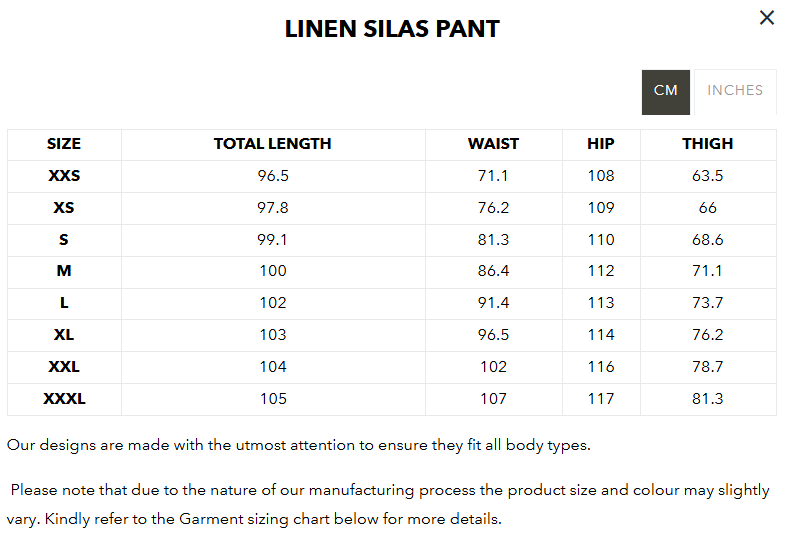 European Linen Pant