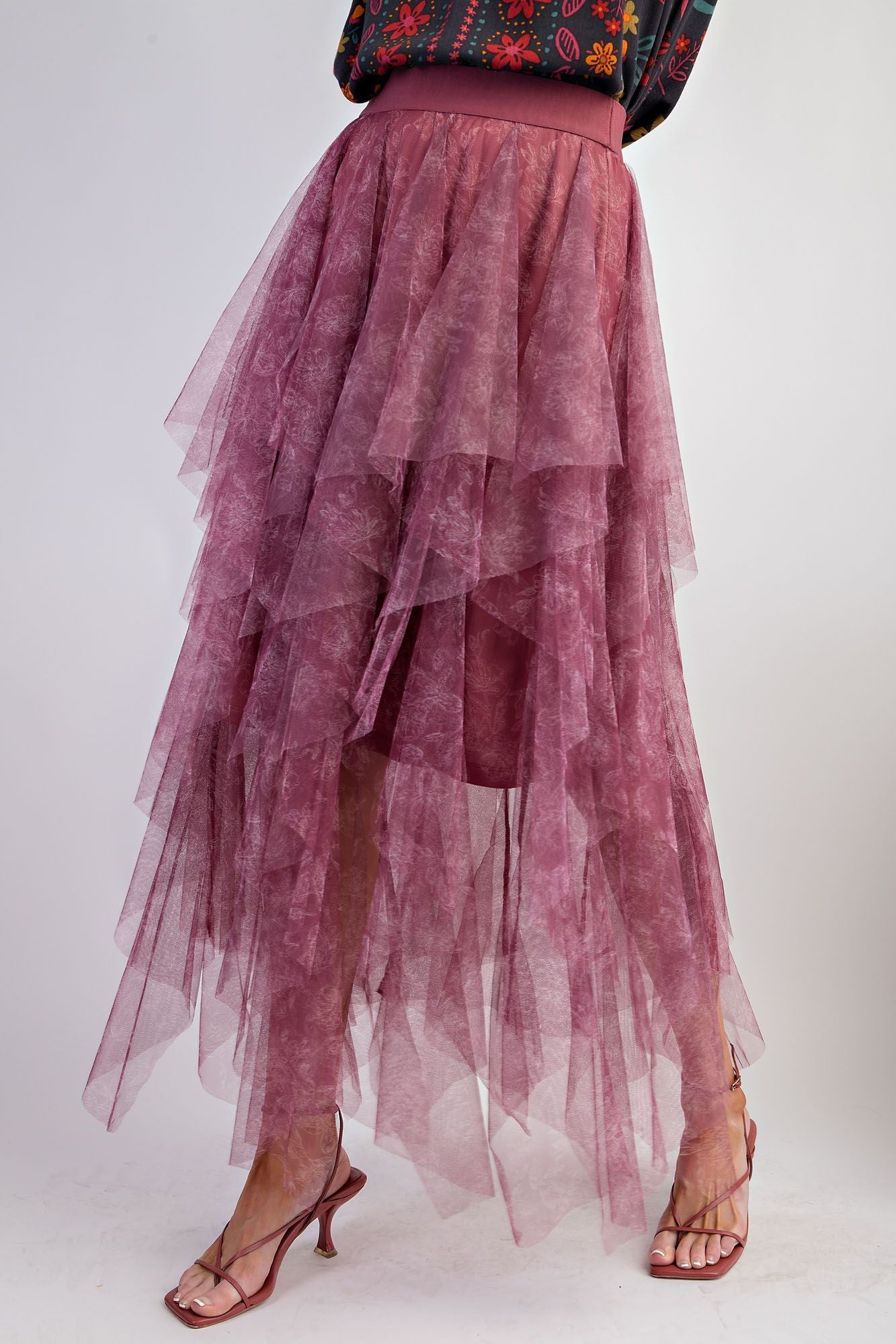 Floral Tulle Ballerina Skirt