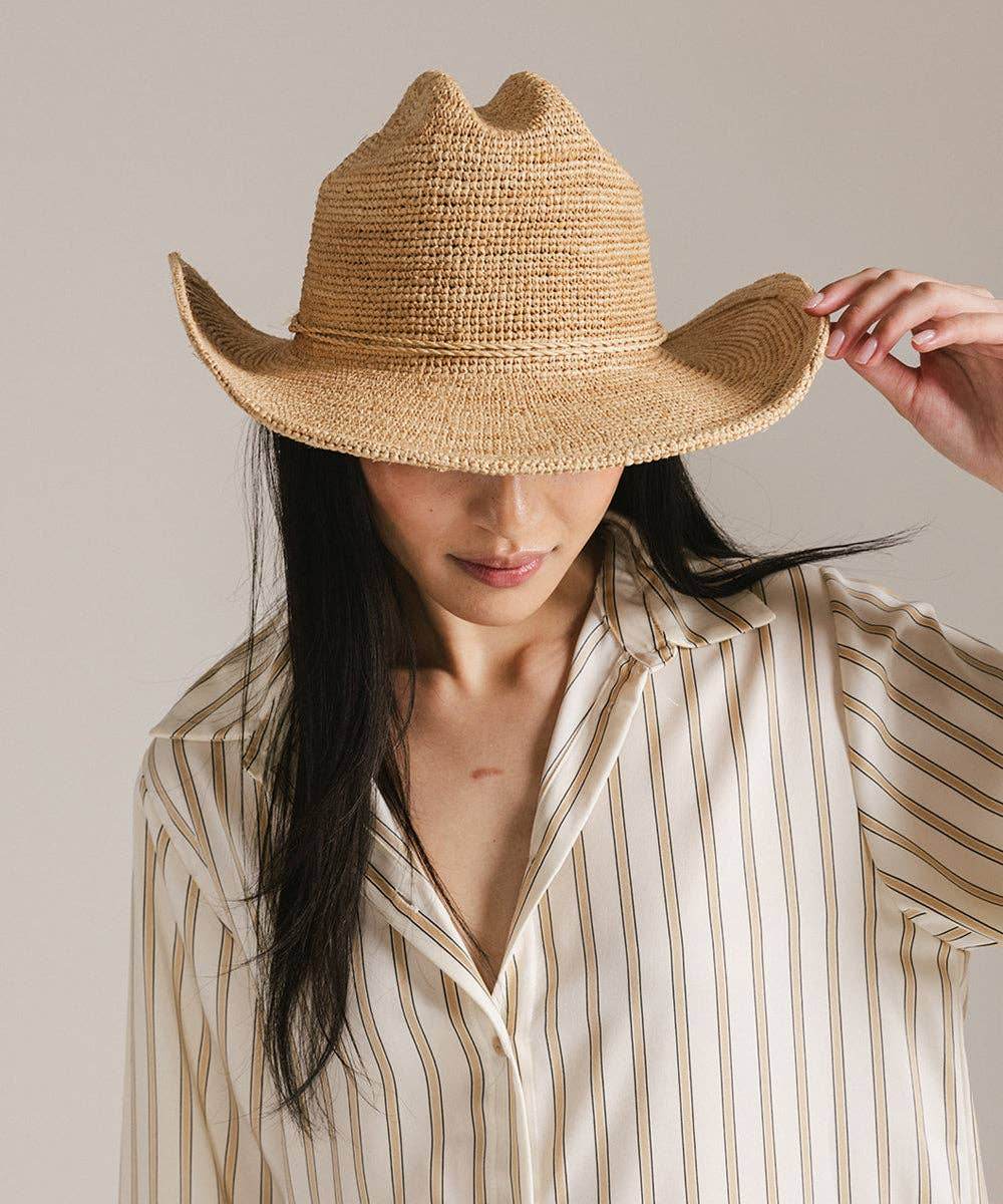 Packable Straw Cowboy Hat - SAUVAGE ZSA™