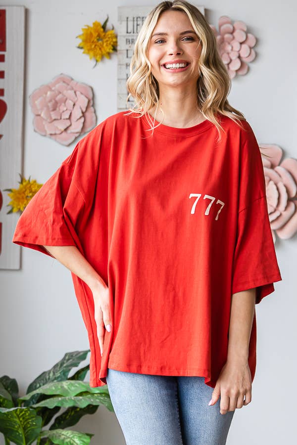 777 Lucky! Oversized Graphic Tee