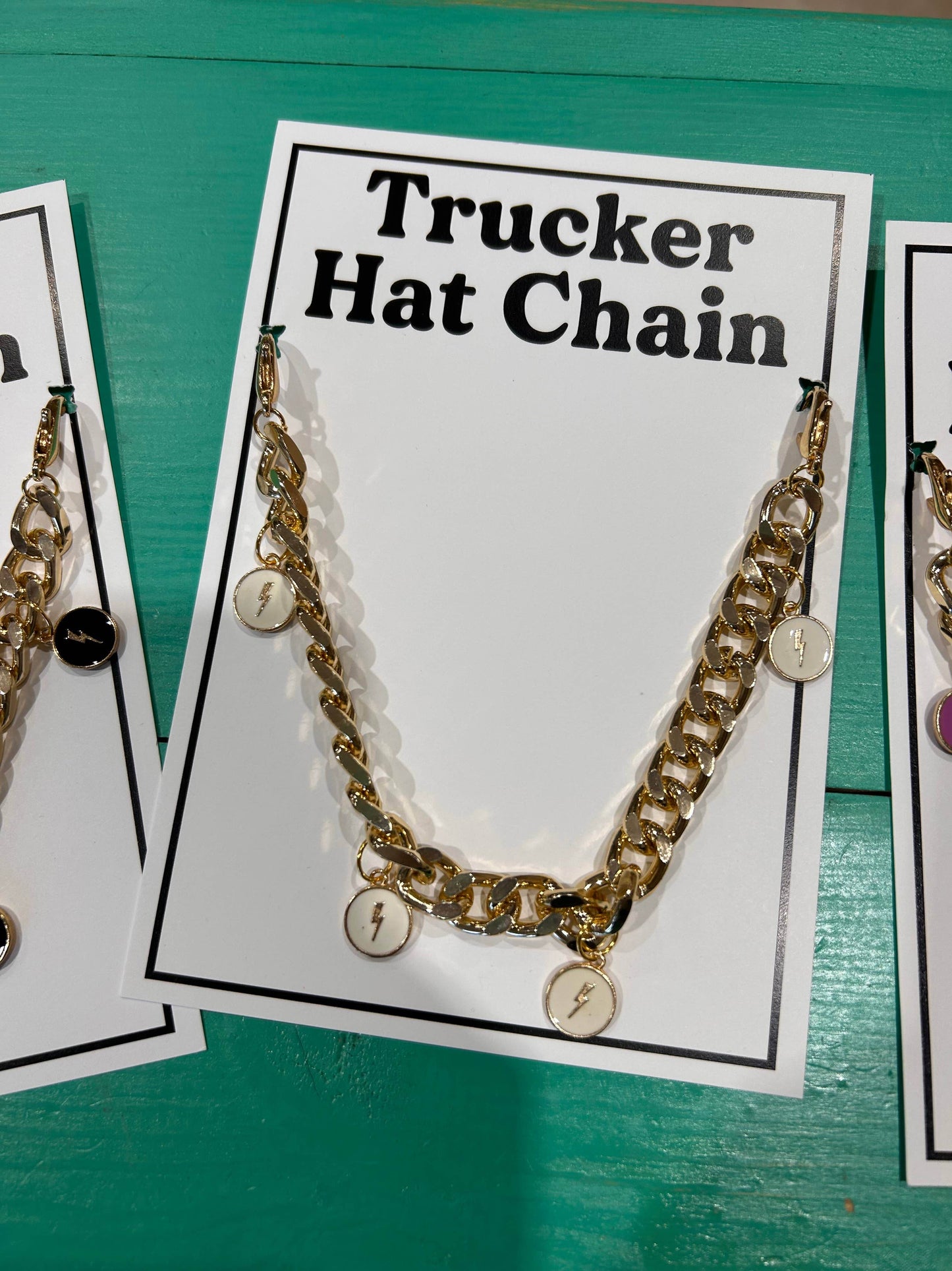 Gold Bolt Trucker Hat Chain - SAUVAGE ZSA™