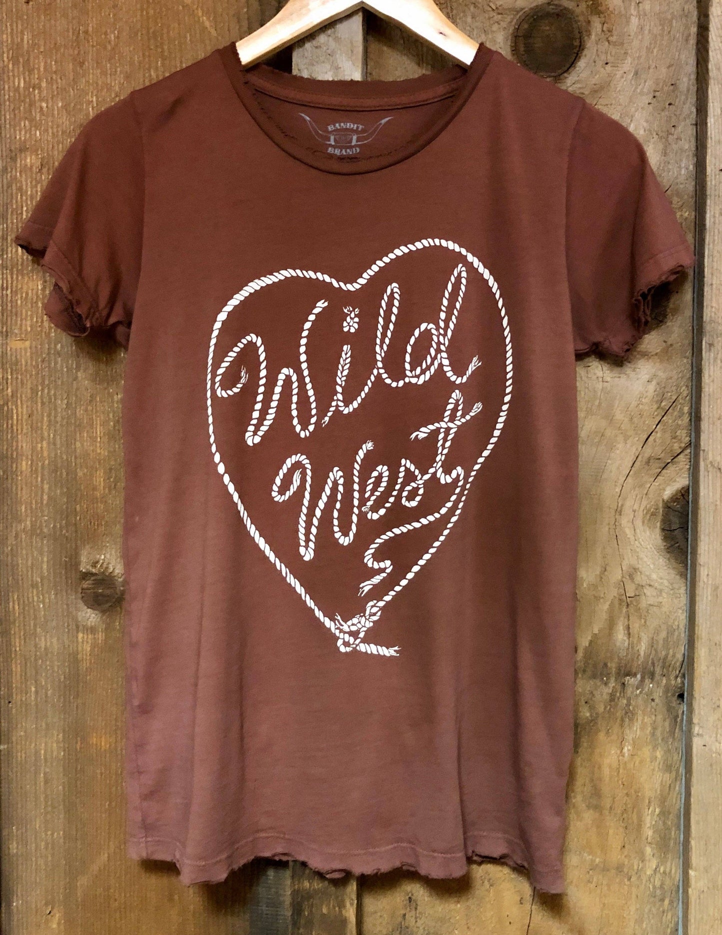 Wild West Womens Tee Rust/Wht