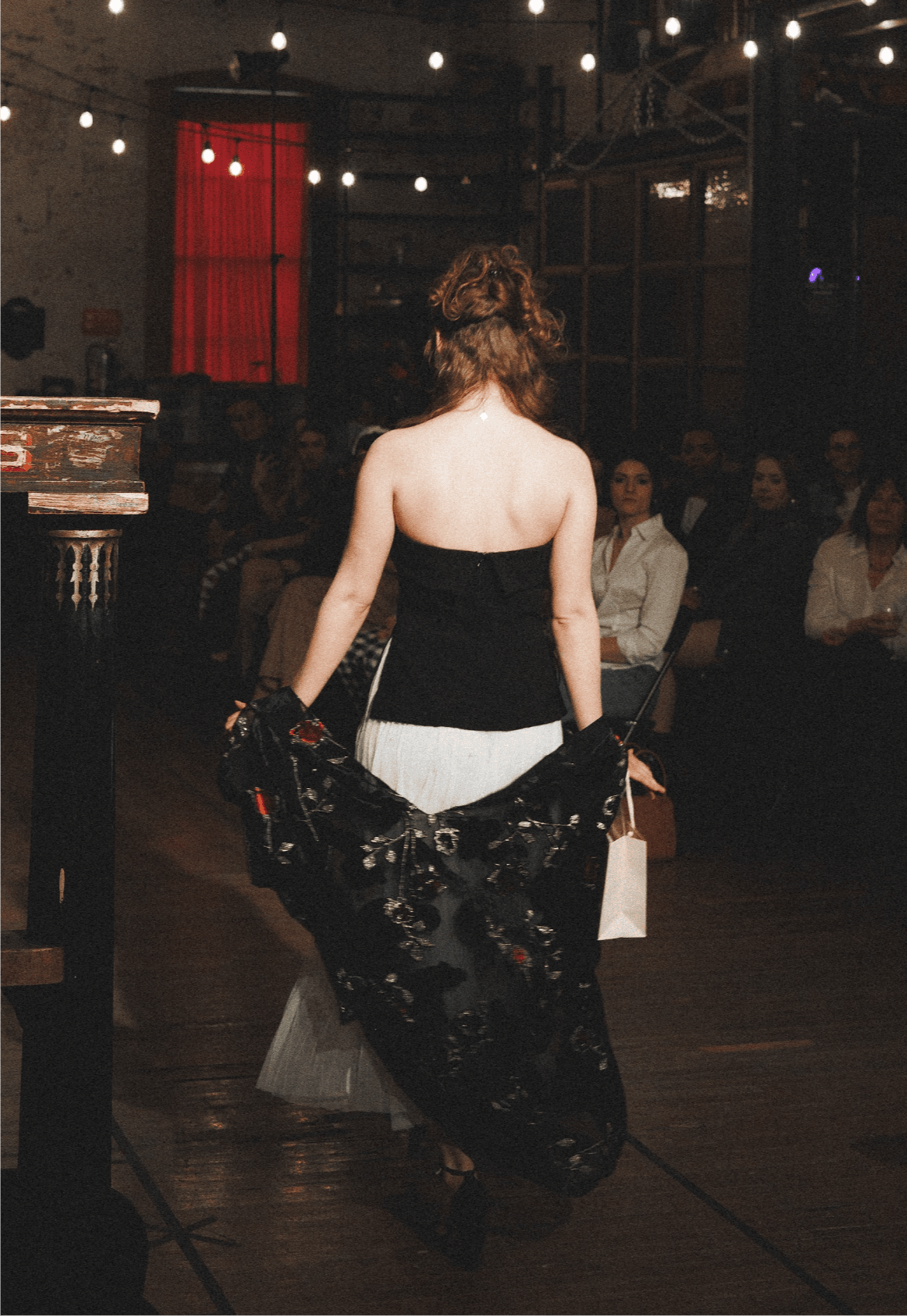 Black Floral Embroidered Shawl - SAUVAGE ZSA™