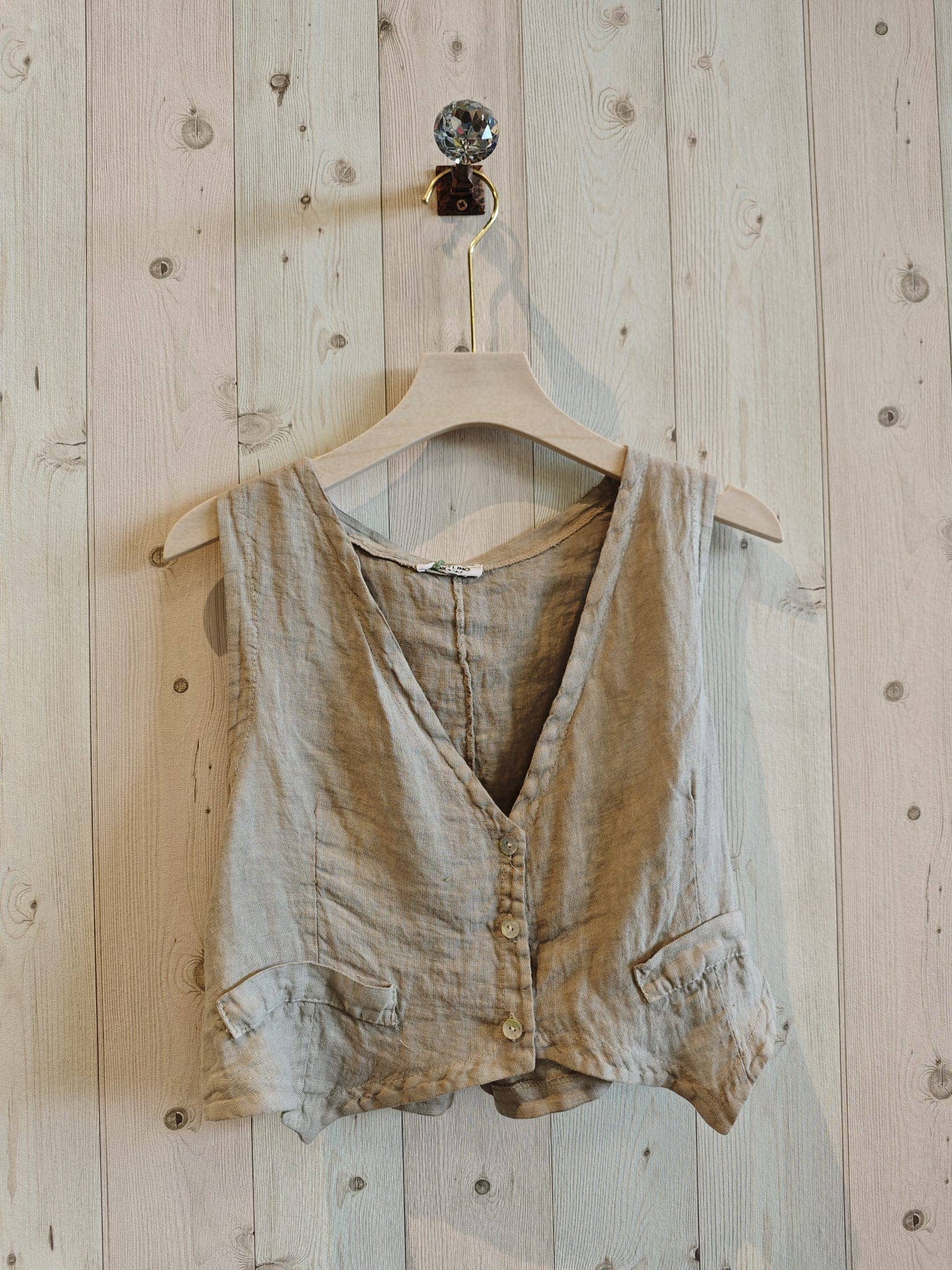 Comfortable Italian Linen Vest