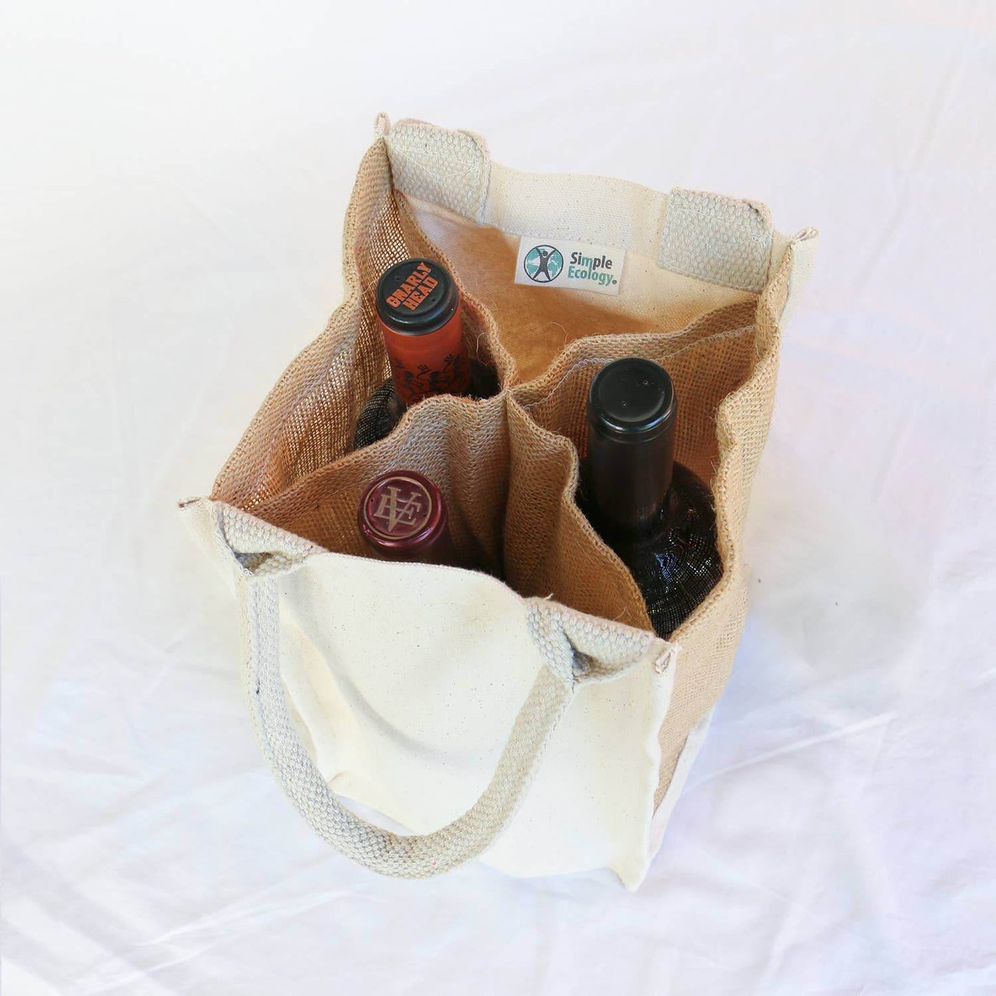 Canvas & Jute 4 Pocket Wine Tote - SAUVAGE ZSA™