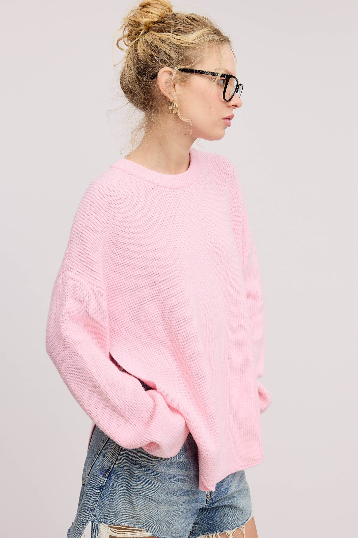 Cozy Knit Sweater with Dual Side Slit - SAUVAGE ZSA™
