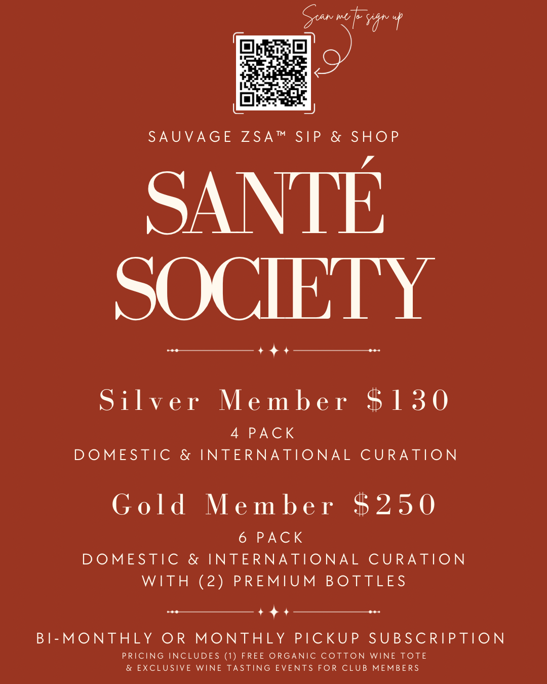 SANTÉ SOCIETY FINE WINE MEMBERSHIP
